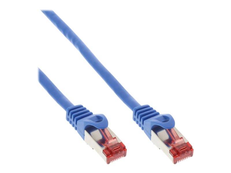 INLINE - Patchkabel - S/FTP (PiMf) - Cat.6 - 250MHz - PVC - Kupfer - blau - 1m