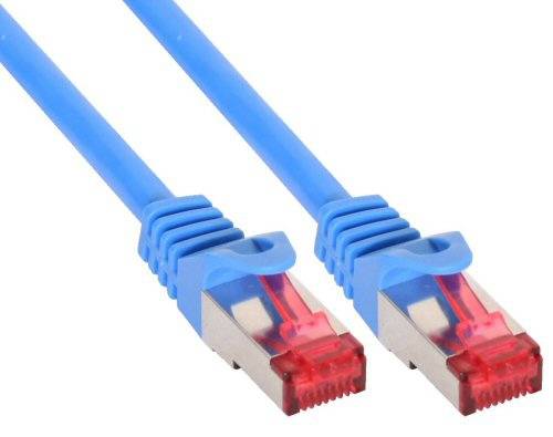 INLINE - Patchkabel - S/FTP (PiMf) - Cat.6 - 250MHz - PVC - Kupfer - blau - 1m