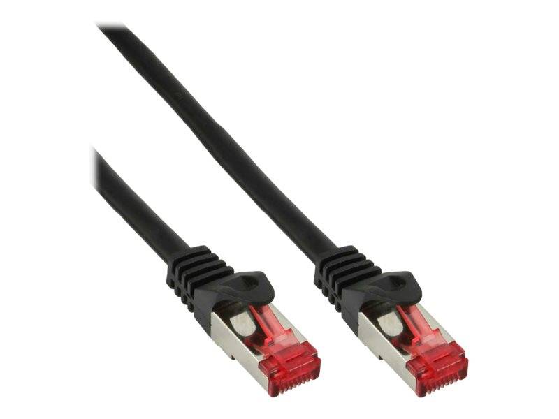 INLINE - Patchkabel - S/FTP (PiMf) - Cat.6 - 250MHz - PVC - Kupfer - schwarz - 30m