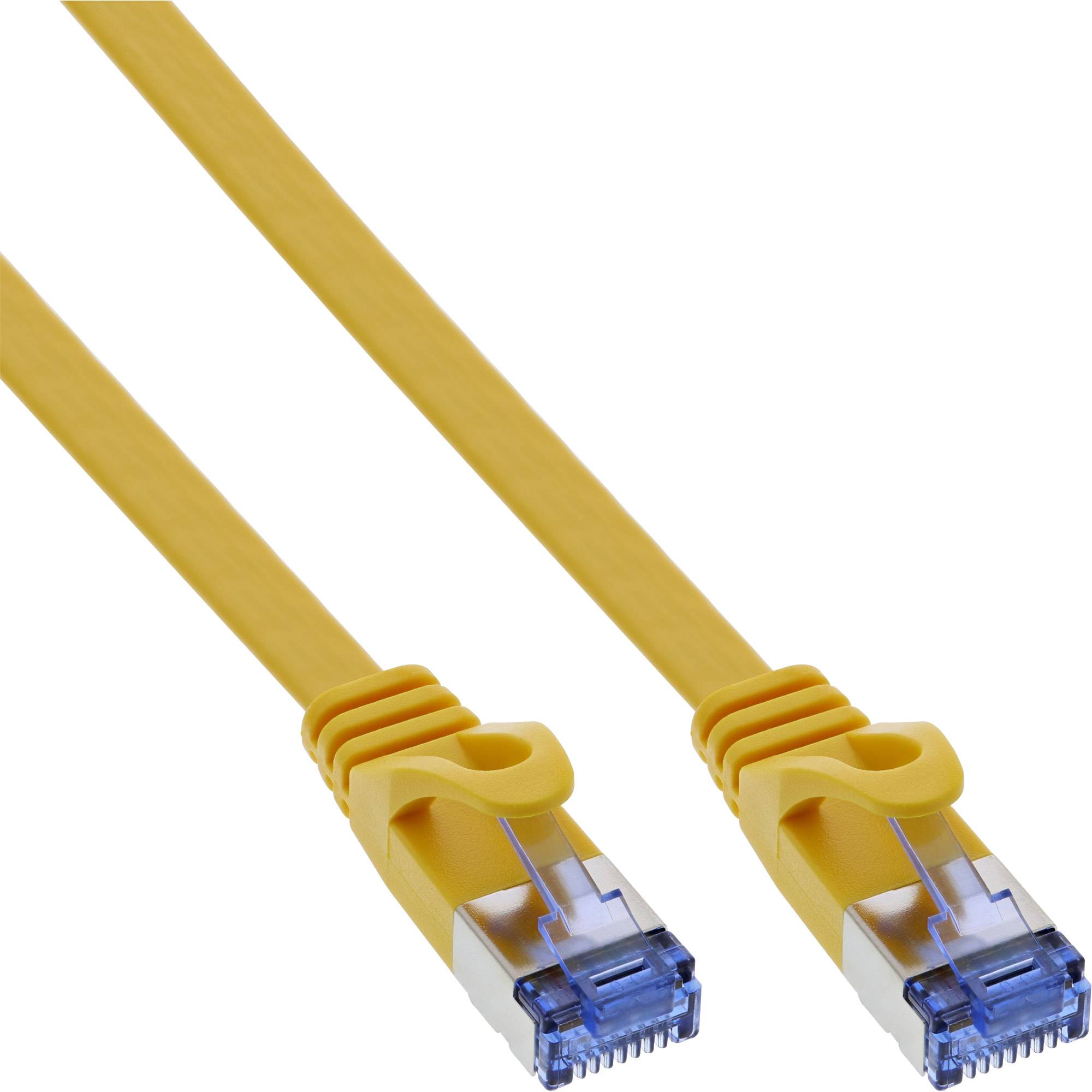 INLINE - Patchkabel flach - U/FTP - Cat.6A - gelb - 3m