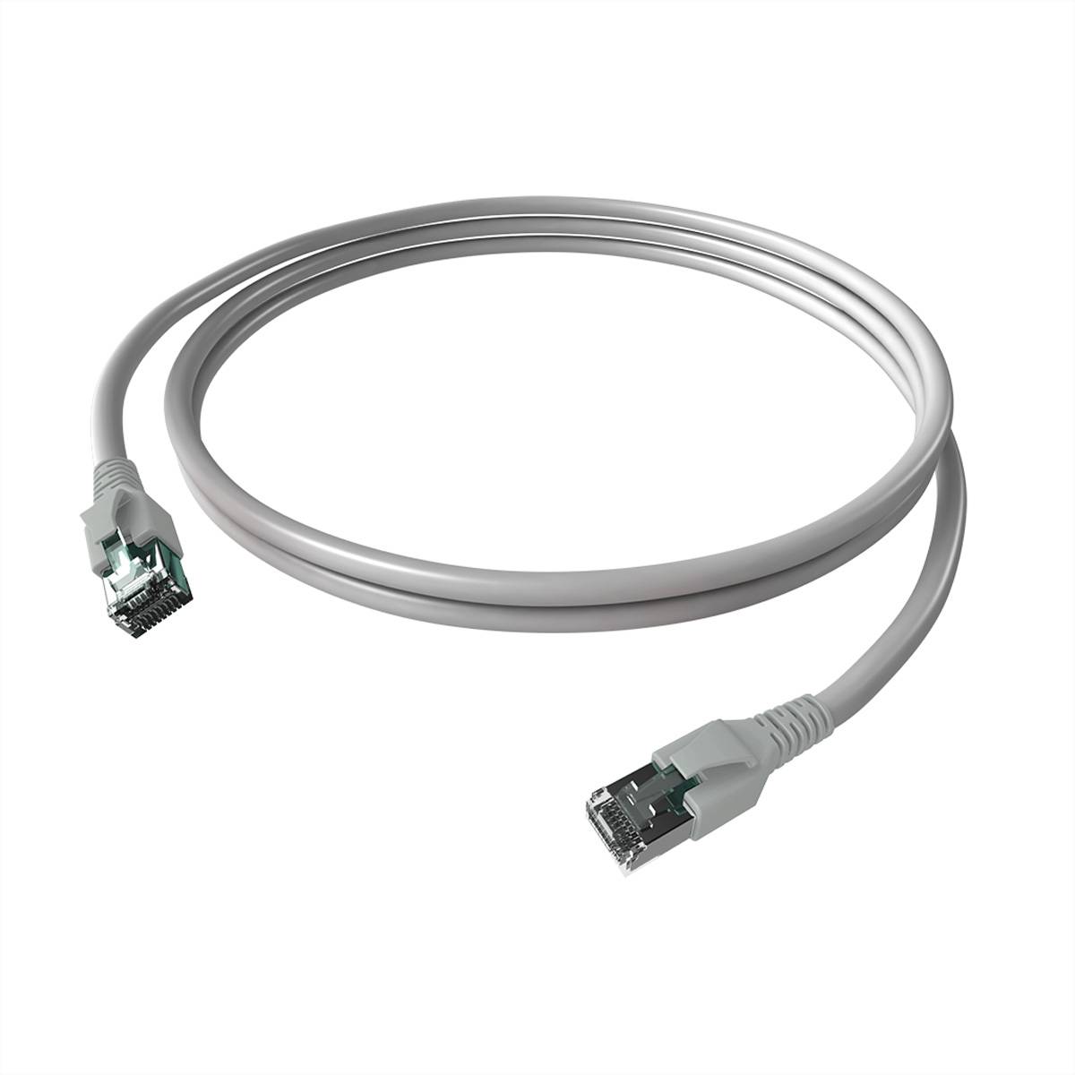 EasyLan FlexBoot Patchkabel Cat.6A, S/FTP, grau, 1 m