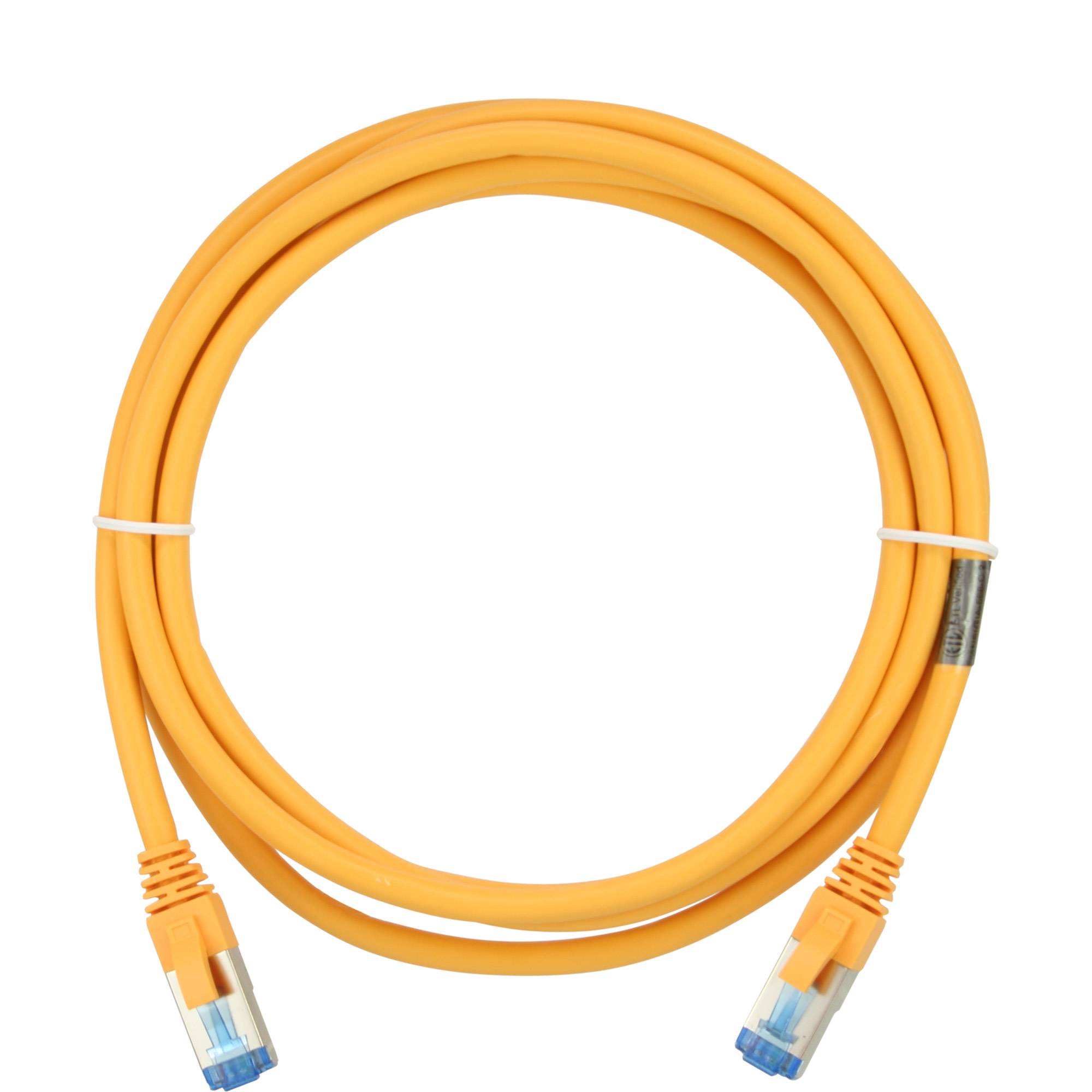 INLINE - Patchkabel - S/FTP (PiMf) - Cat.6A - halogenfrei - gelb - 1m