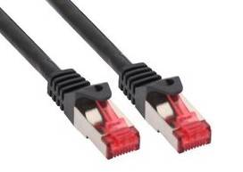 INLINE - Patchkabel - S/FTP (PiMf) - Cat.6 - 250MHz - PVC - Kupfer - schwarz - 50m