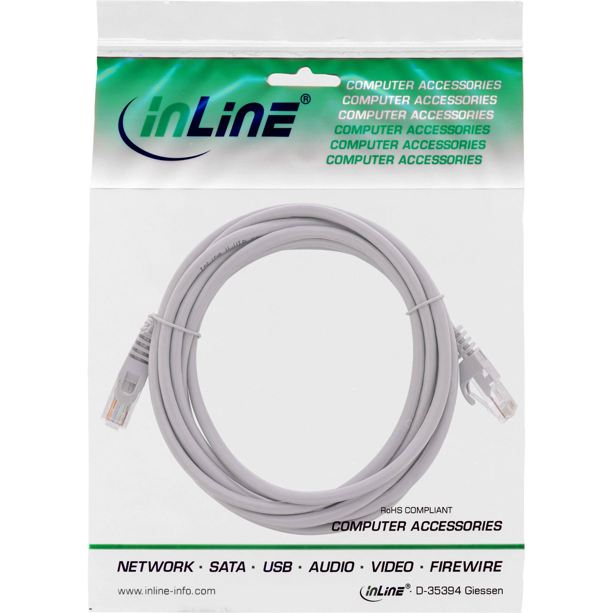 INLINE - Patchkabel - U/UTP - Cat.5e - grau - 1m