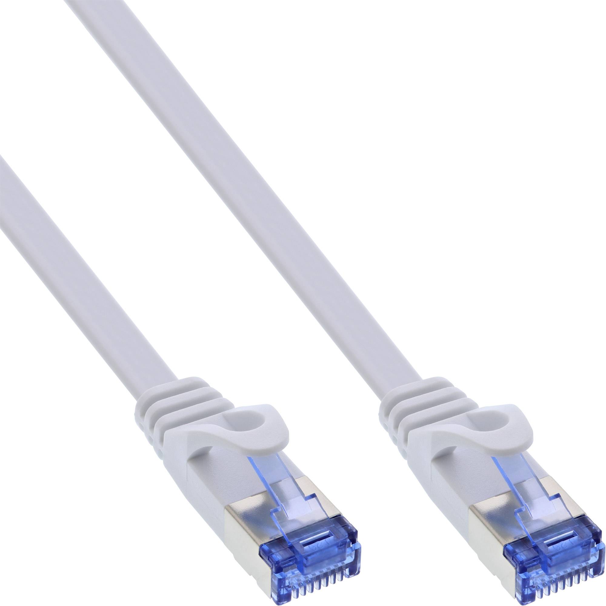 INLINE - Patchkabel flach - U/FTP - Cat.6A - weiß - 5m