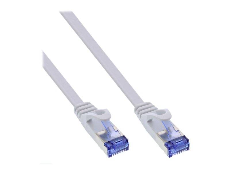 INLINE - Patchkabel flach - U/FTP - Cat.6A - weiß - 3m