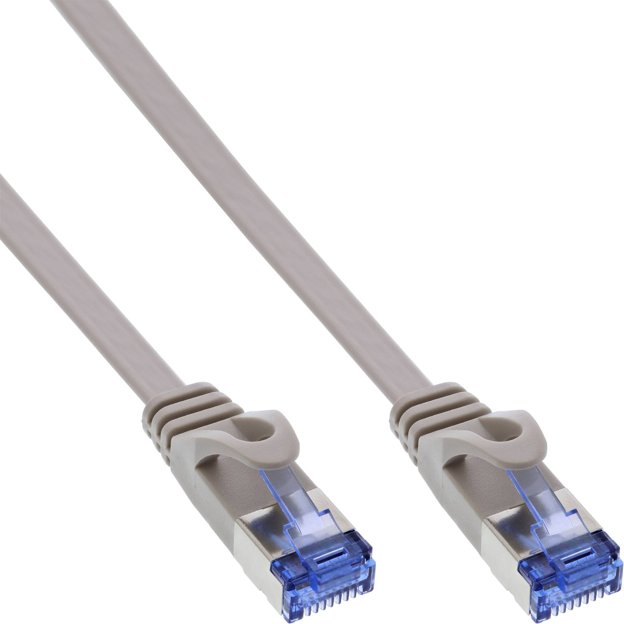 INLINE - Patchkabel flach - U/FTP - Cat.6A - grau - 5m