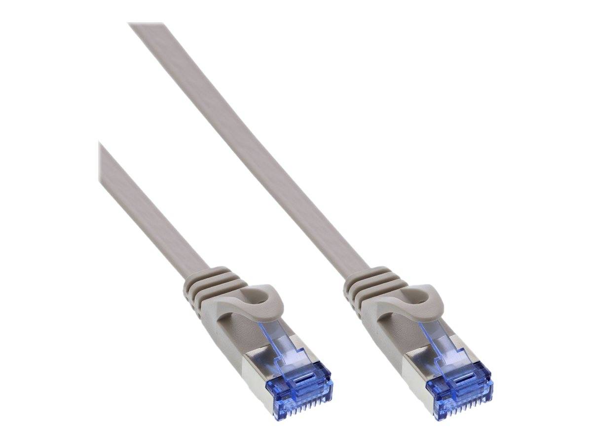INLINE - Patchkabel flach - U/FTP - Cat.6A - grau - 7m
