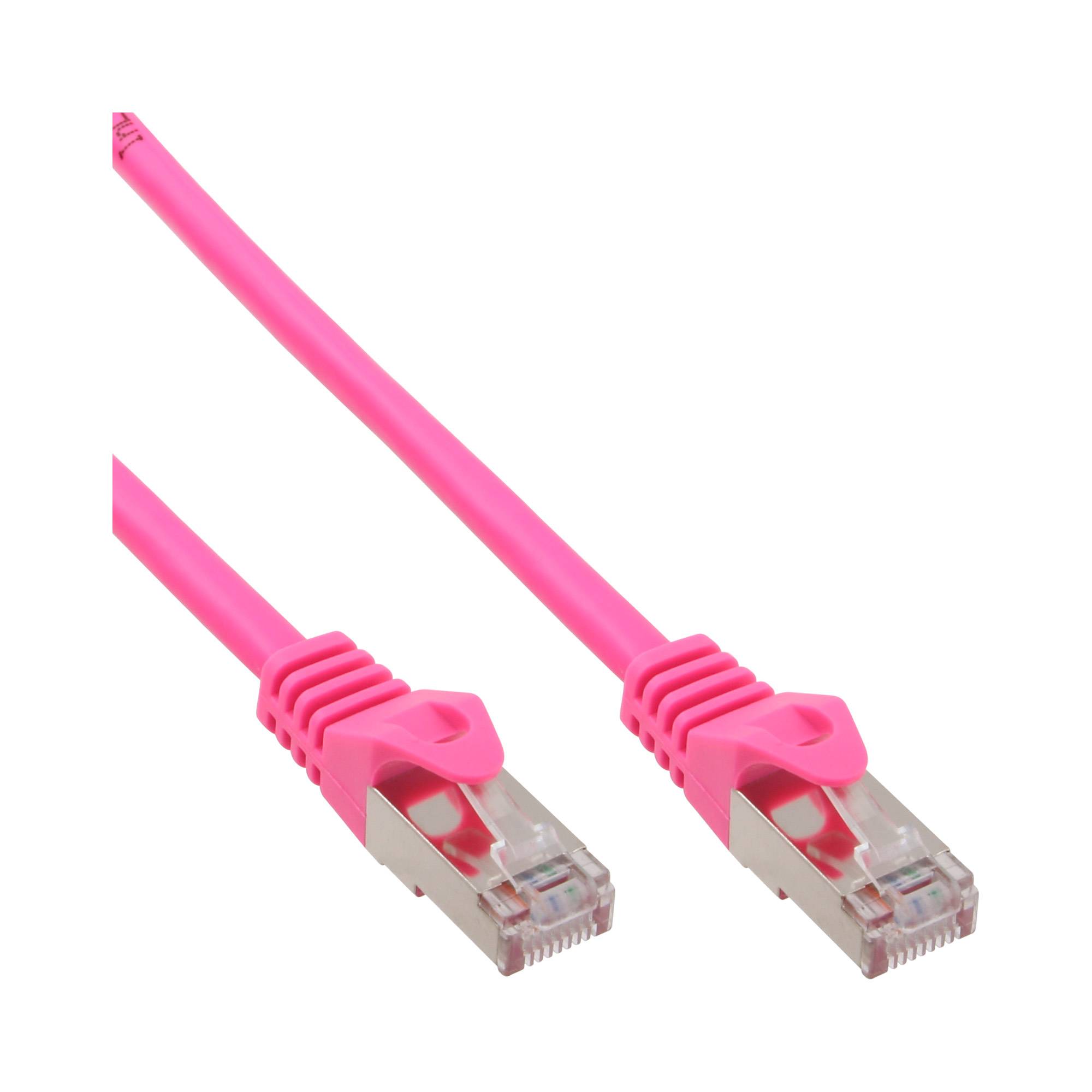 INLINE - Patchkabel - SF/UTP - Cat.5e - pink - 0,3m