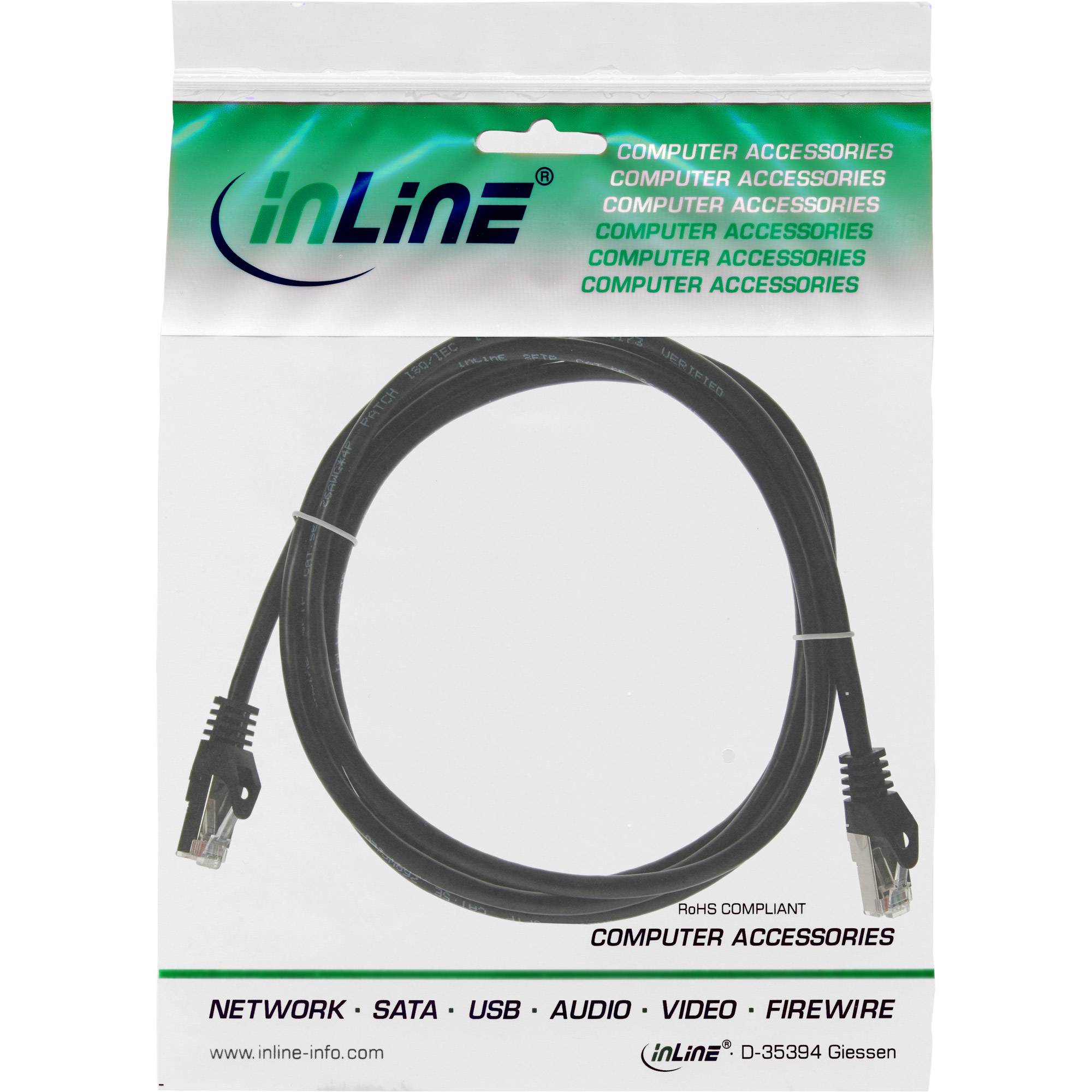 INLINE - Patchkabel - F/UTP - Cat.5e - schwarz - 3m
