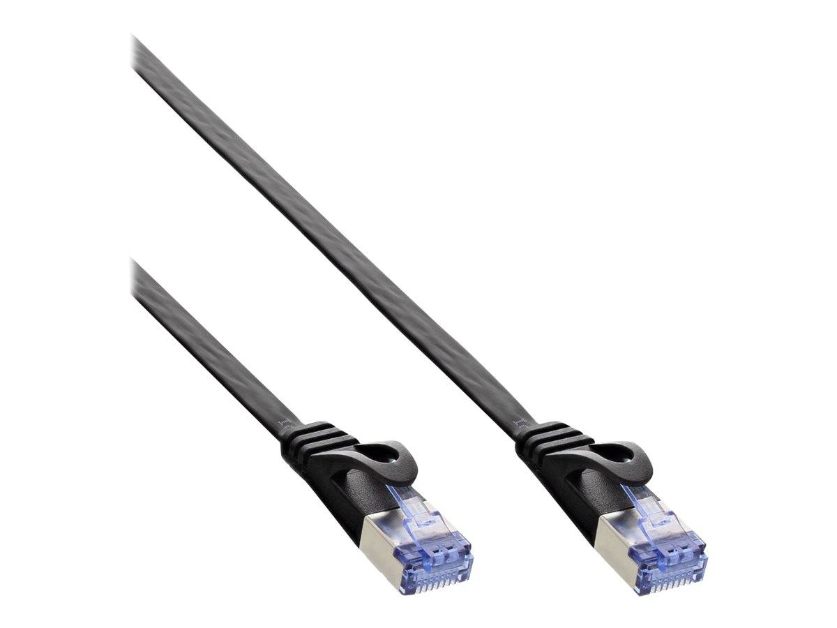 INLINE - Patchkabel flach - U/FTP - Cat.6A - schwarz - 7m