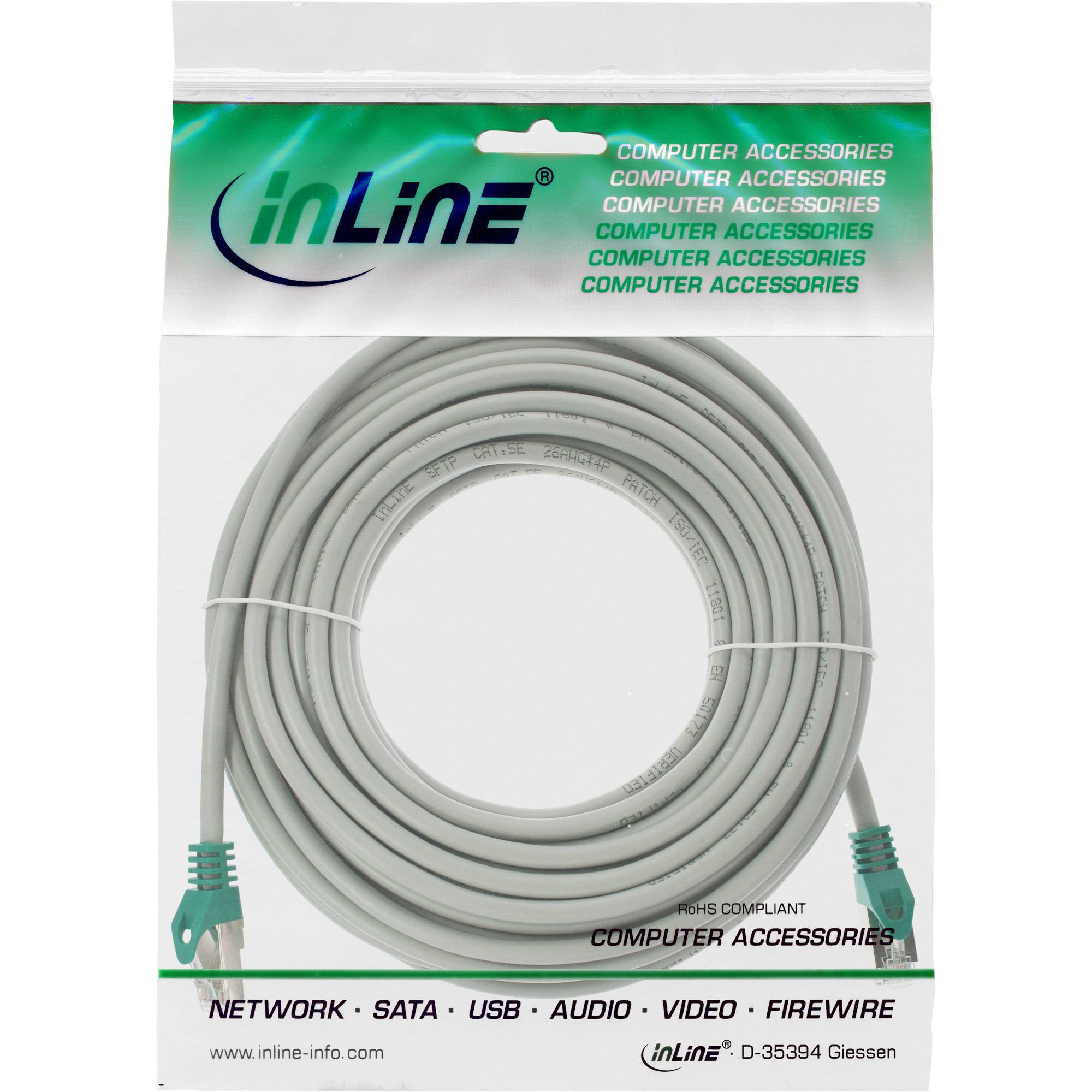 InLine Crossover Patchkabel - F/UTP - Cat.5e - grau - 10m - 10 m - FTP - CAT 5e