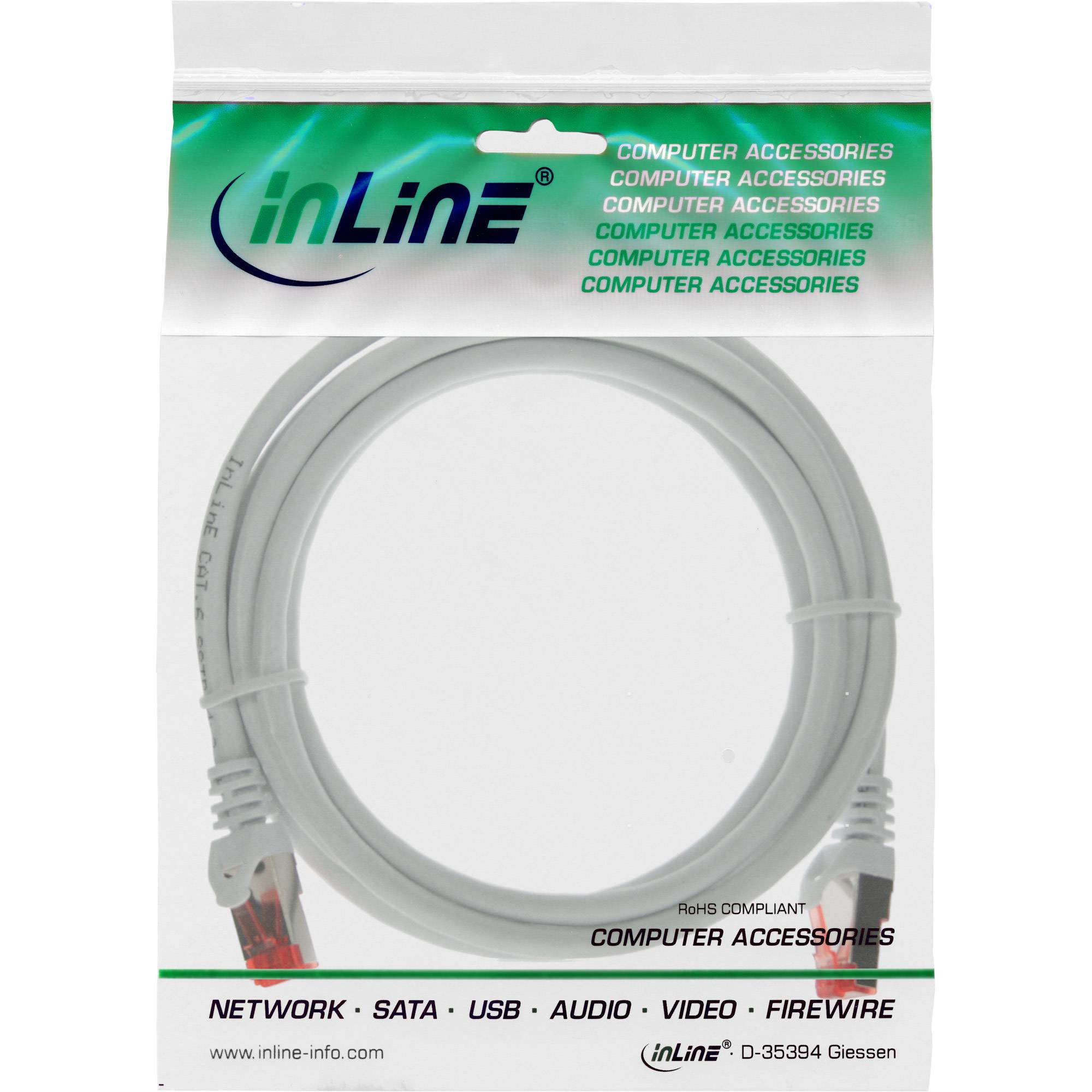 INLINE - Patchkabel - S/FTP (PiMf) - Cat.6 - 250MHz - PVC - Kupfer - weiß - 5m