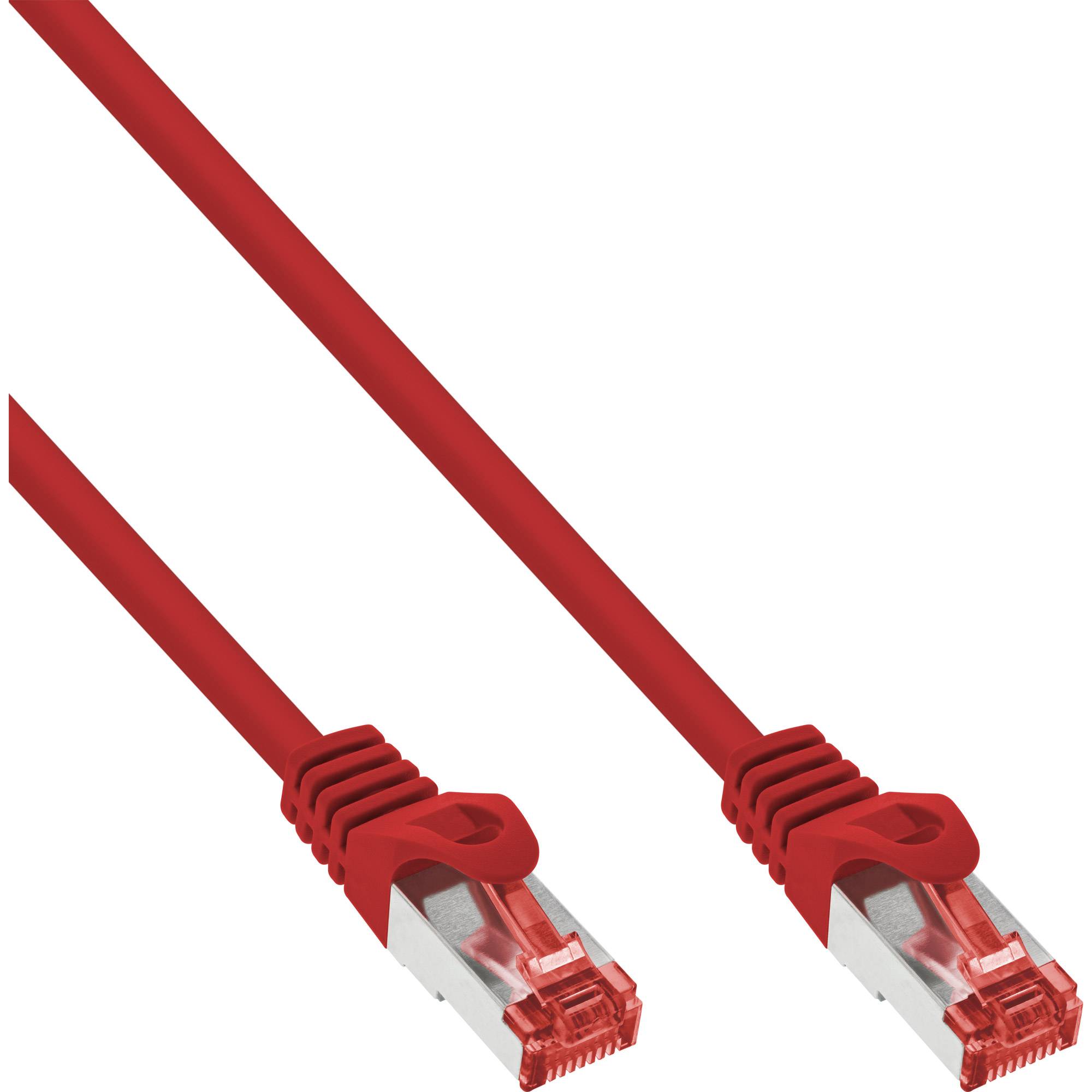 INLINE - Patchkabel - S/FTP (PiMf) - Cat.6 - 250MHz - PVC - CCA - rot - 2m
