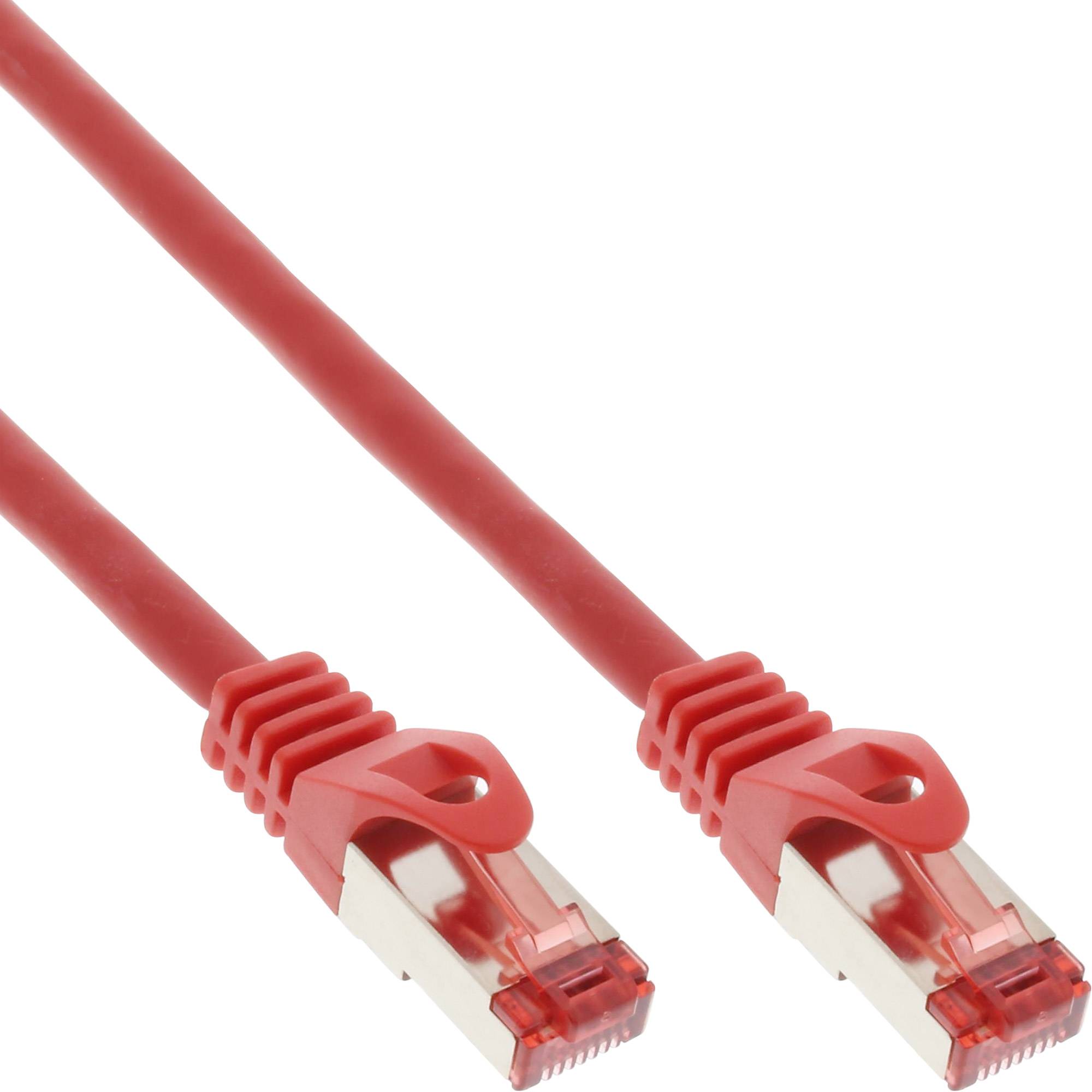 INLINE - Patchkabel - S/FTP (PiMf) - Cat.6 - 250MHz - PVC - Kupfer - rot - 30m
