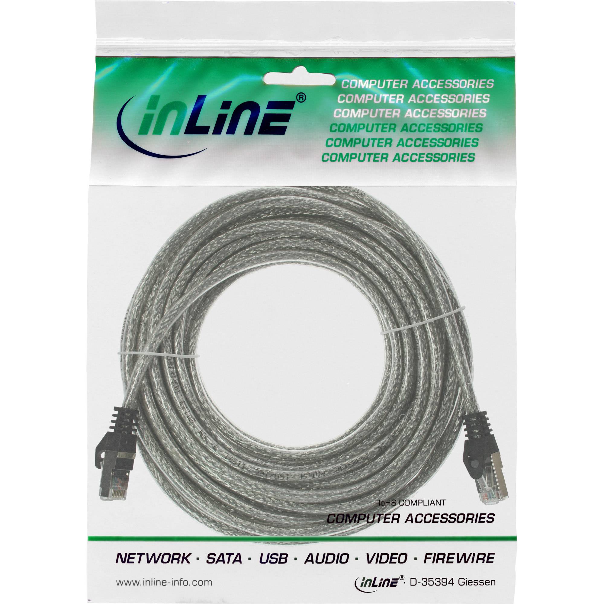 INLINE - Patchkabel - SF/UTP - Cat.5e - transparent - 10m