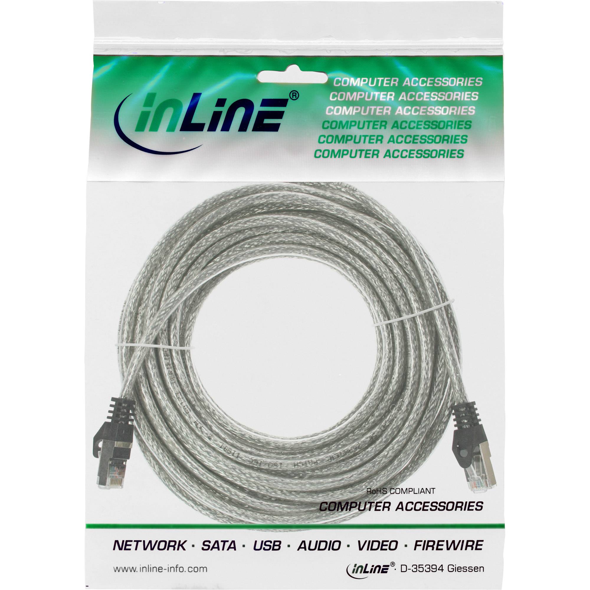 INLINE - Patchkabel - SF/UTP - Cat.5e - transparent - 25m
