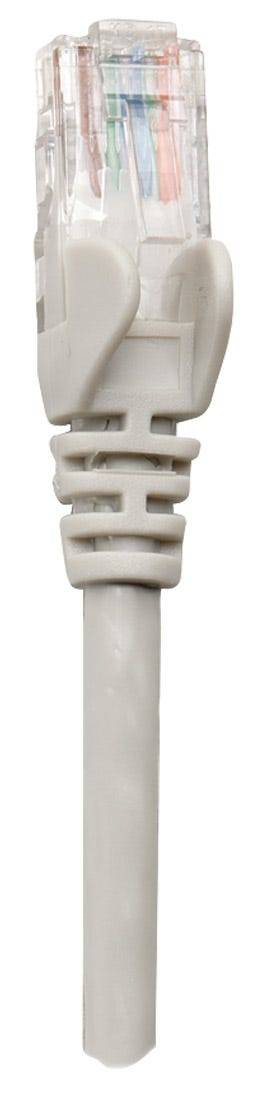 Intellinet Network Patch Cable, Cat5e, 0.25m, Grey, CCA, SF/UTP, PVC, RJ45, Gold Plated Contacts, Snagless, Booted, Poly
