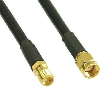INLINE - WLAN Kabel - R-SMA-Stecker auf R-SMA-Kupplung - 0,3m