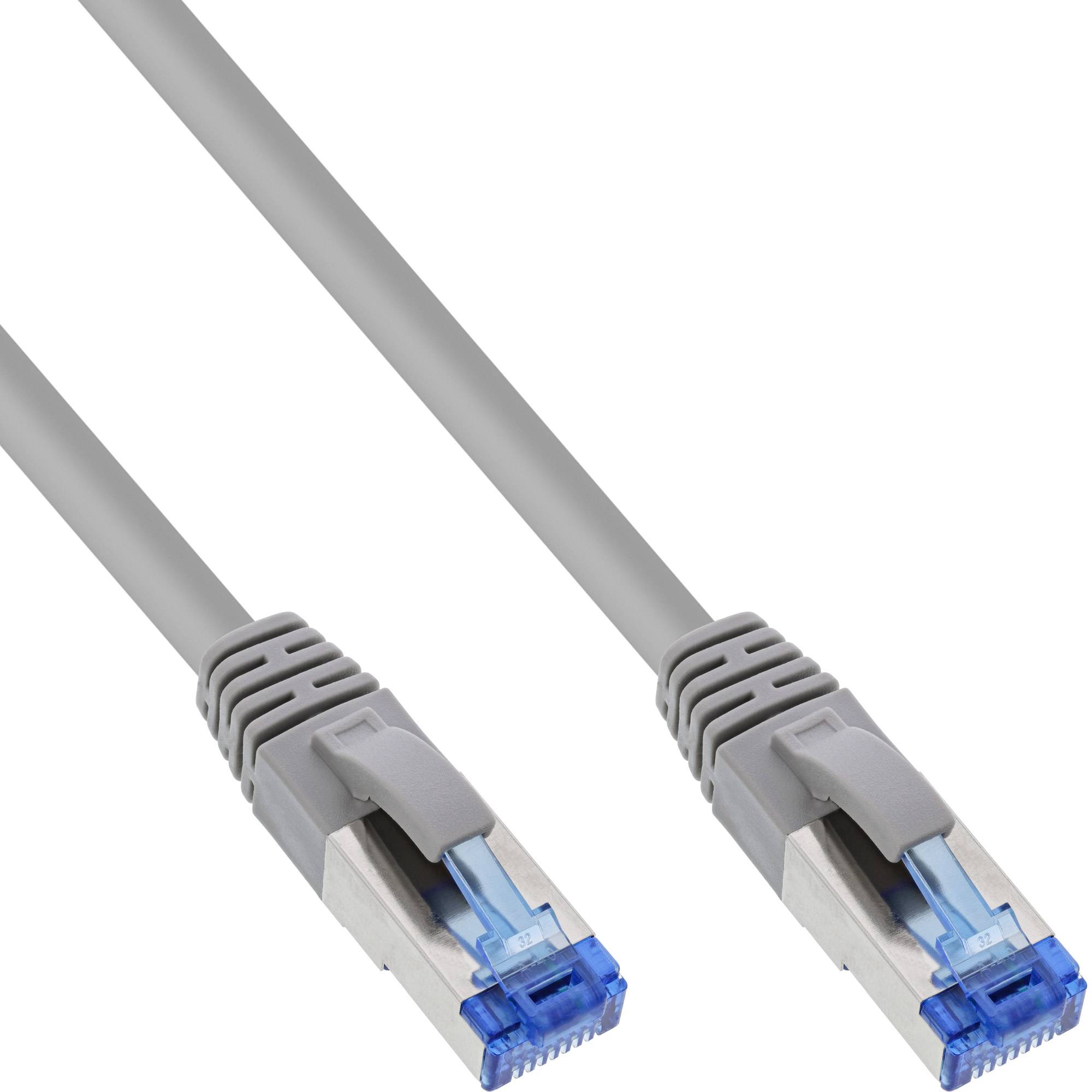 INLINE - Patchkabel - S/FTP (PiMf) - Cat.6A - halogenfrei - grau - 3m