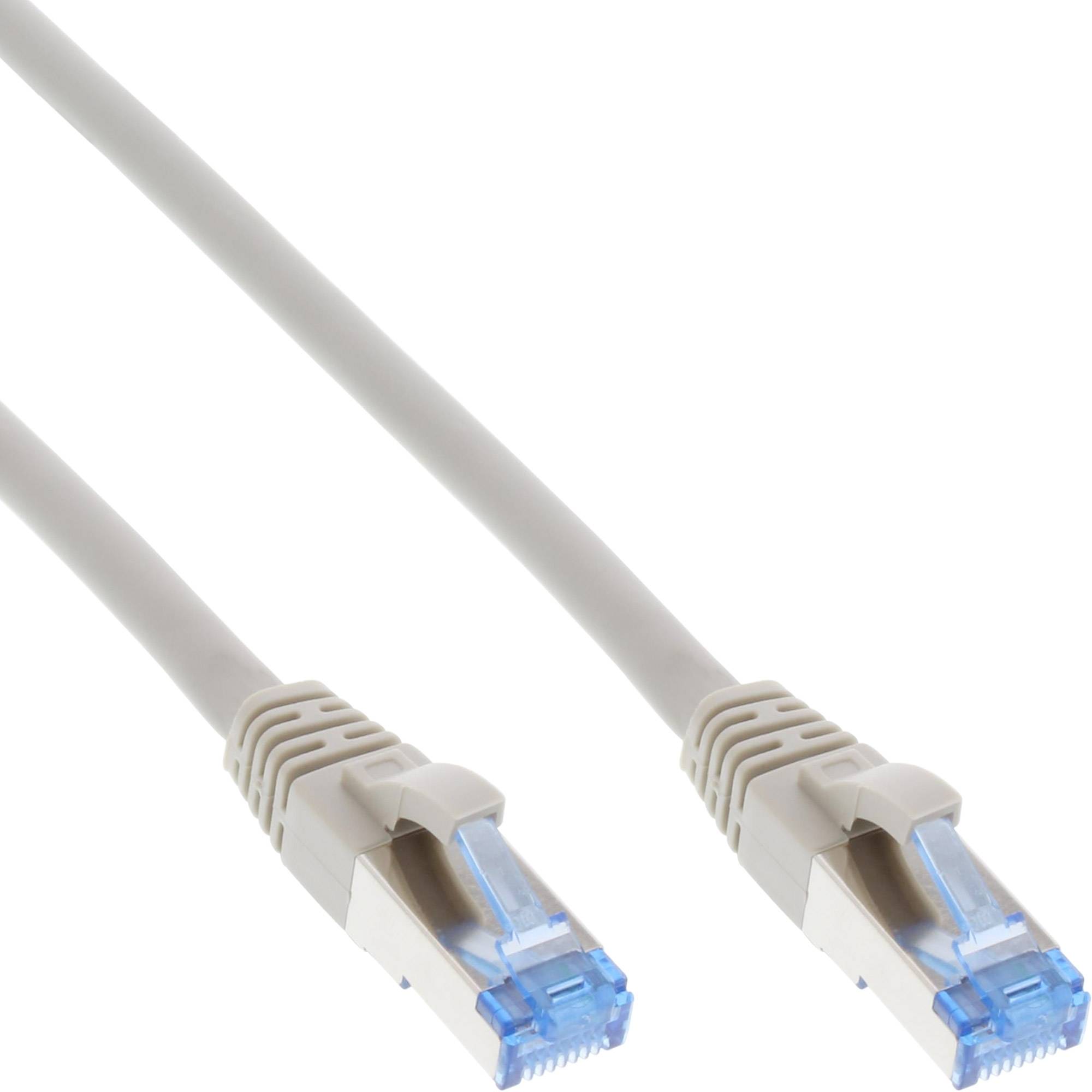 INLINE - Patchkabel - S/FTP (PiMf) - Cat.6A - halogenfrei - grau - 15m