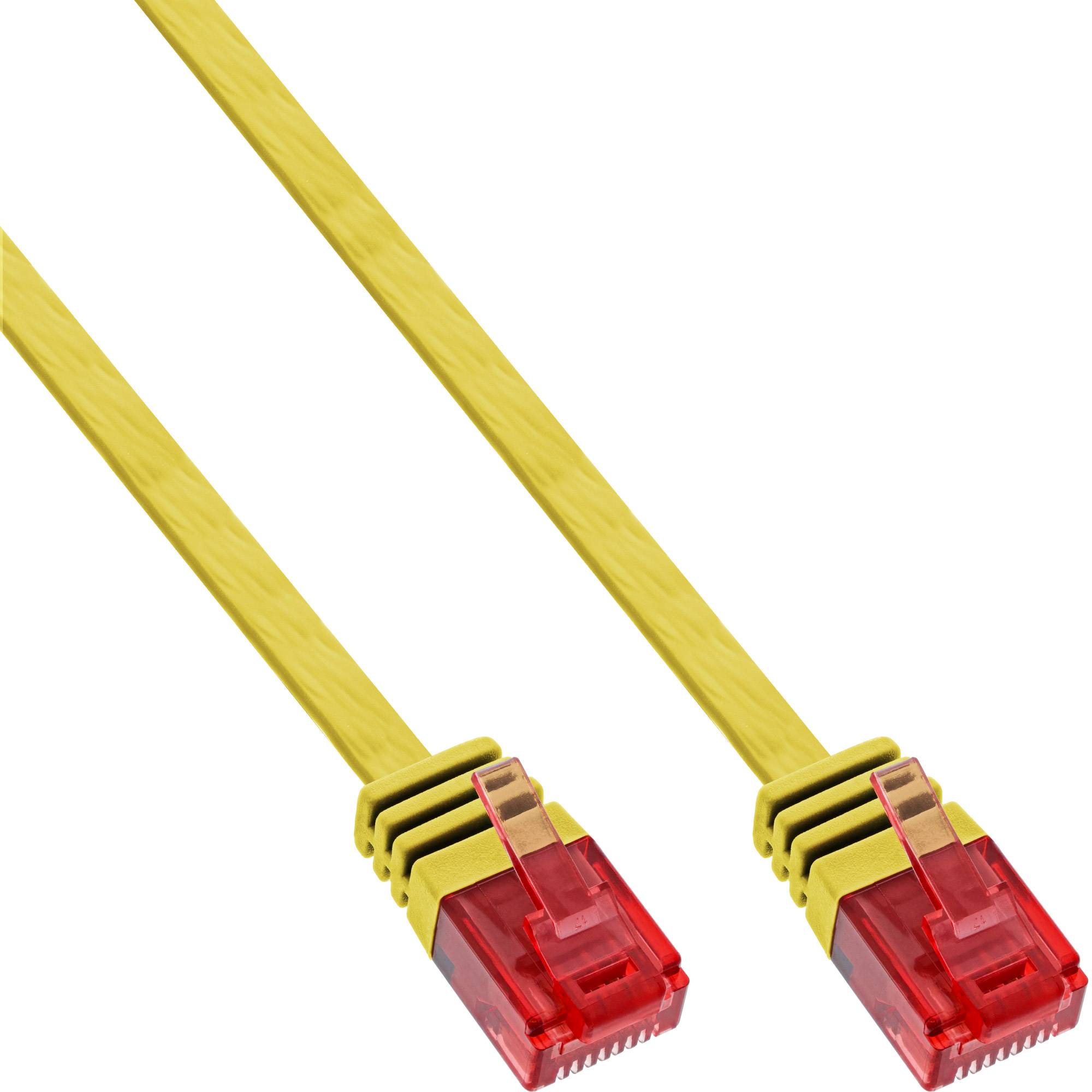 INLINE - Patchkabel flach - U/UTP - Cat.6 - gelb - 3m