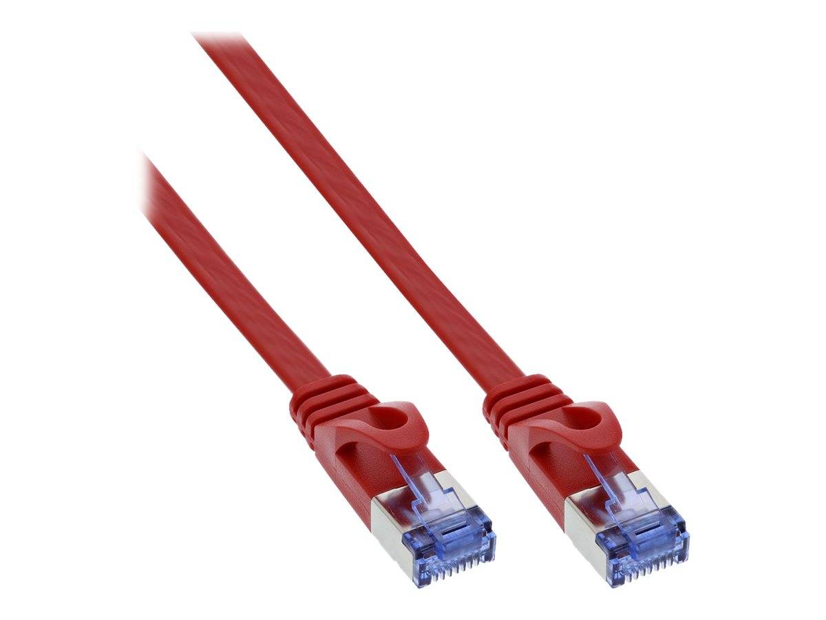 INLINE - Patchkabel flach - U/FTP - Cat.6A - rot - 7m