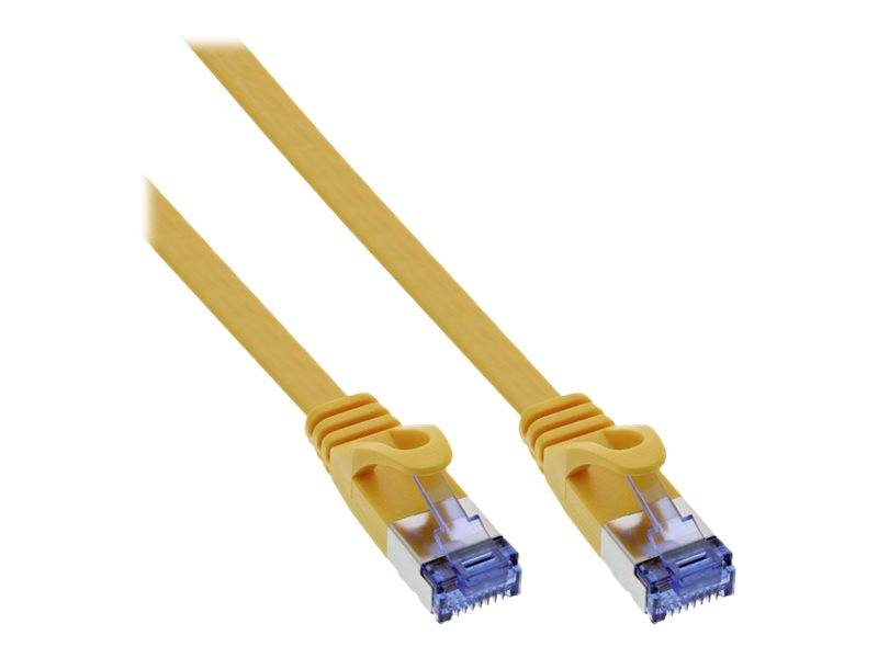 INLINE - Patchkabel flach - U/FTP - Cat.6A - gelb - 3m