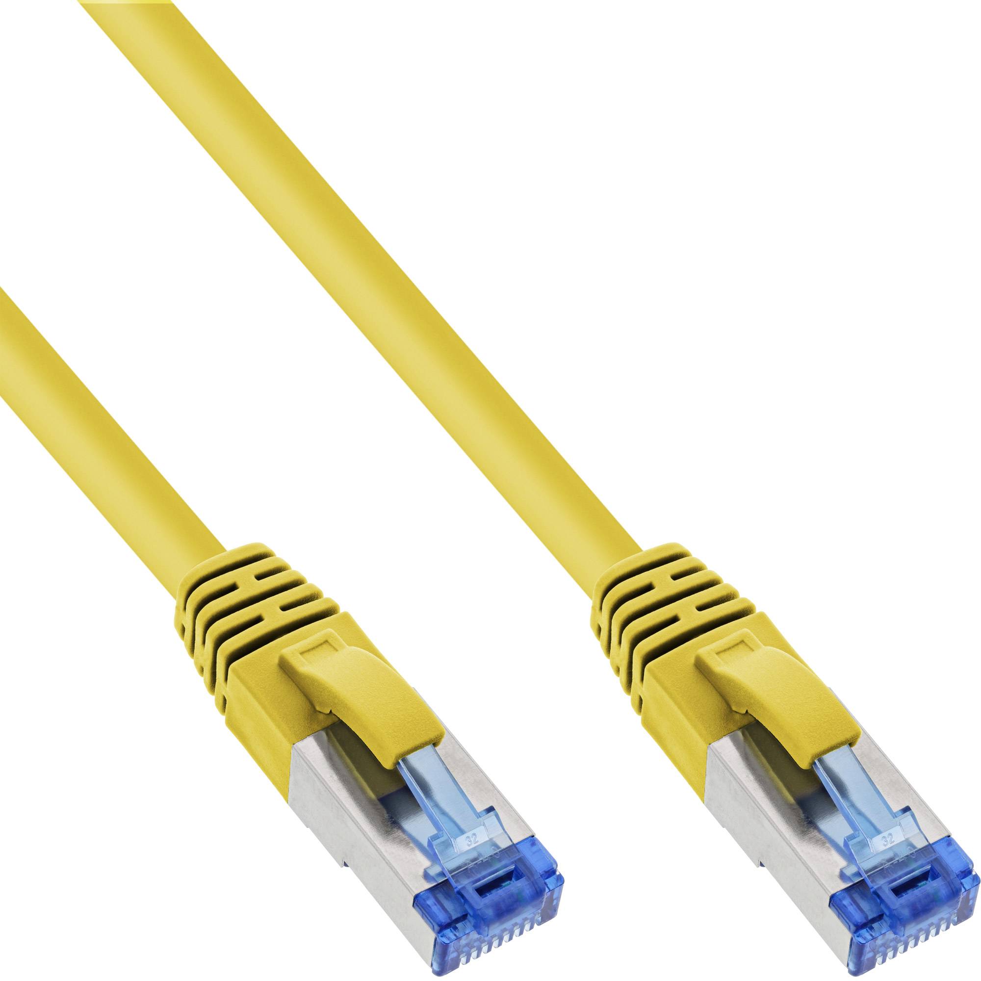 INLINE - Patchkabel - S/FTP (PiMf) - Cat.6A - halogenfrei - gelb - 10m