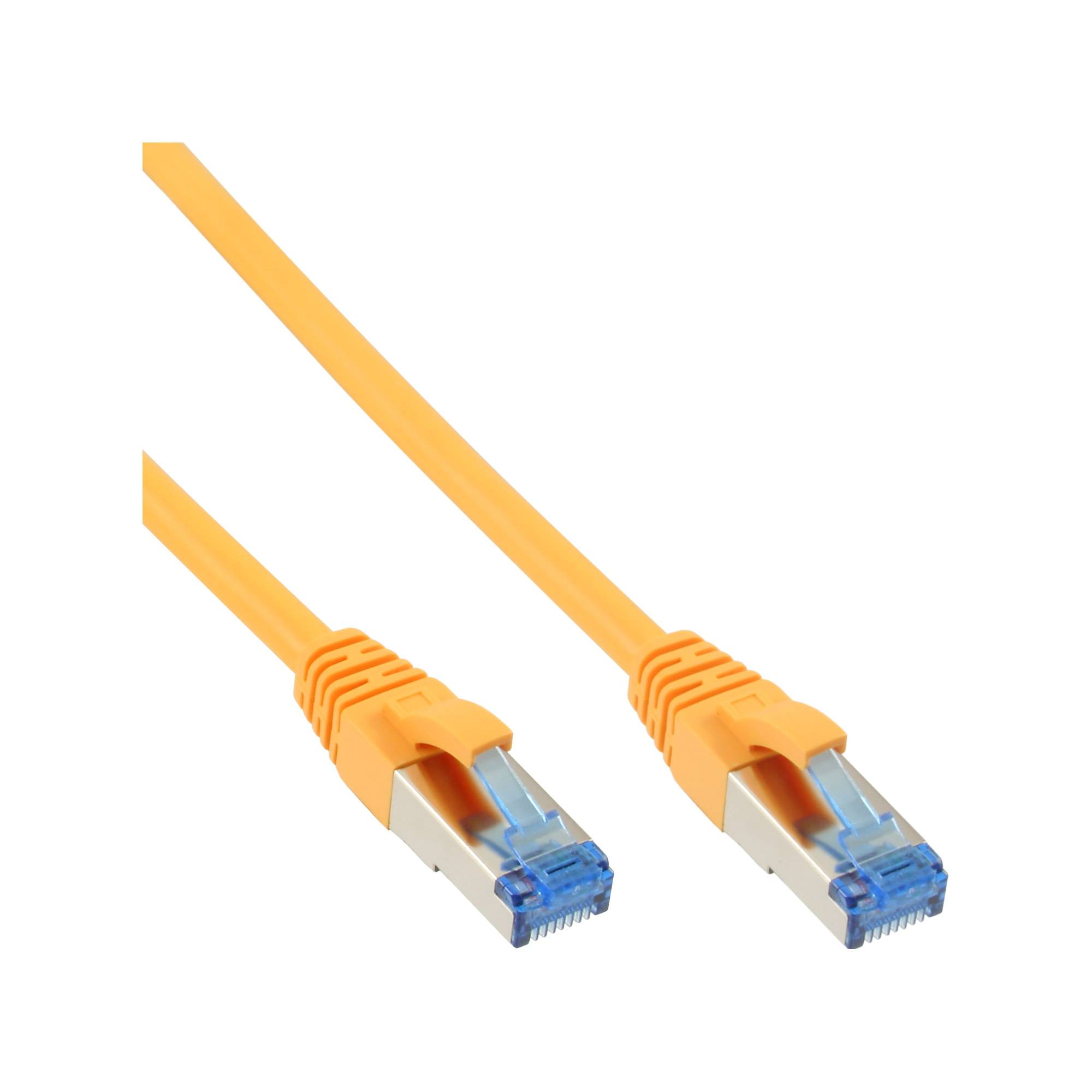 INLINE - Patchkabel - S/FTP (PiMf) - Cat.6A - halogenfrei - gelb - 0,5m