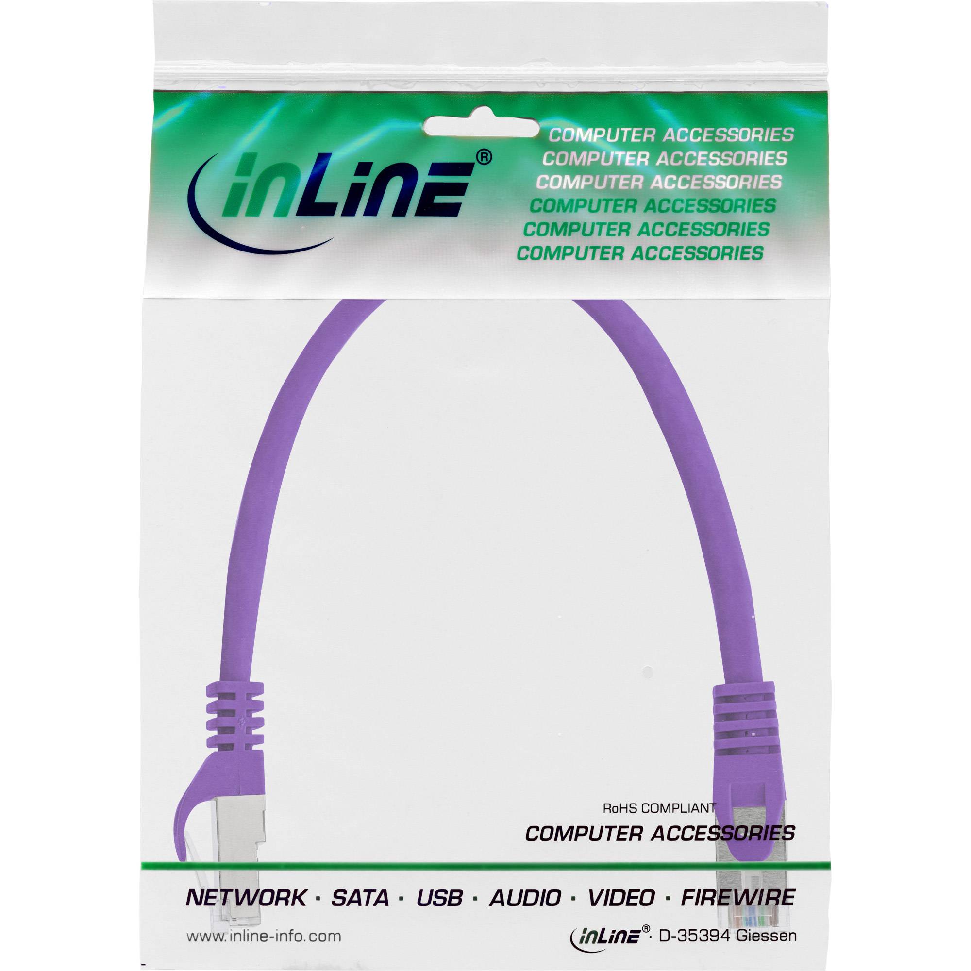 INLINE - Patchkabel - SF/UTP - Cat.5e - violett - 0,25m