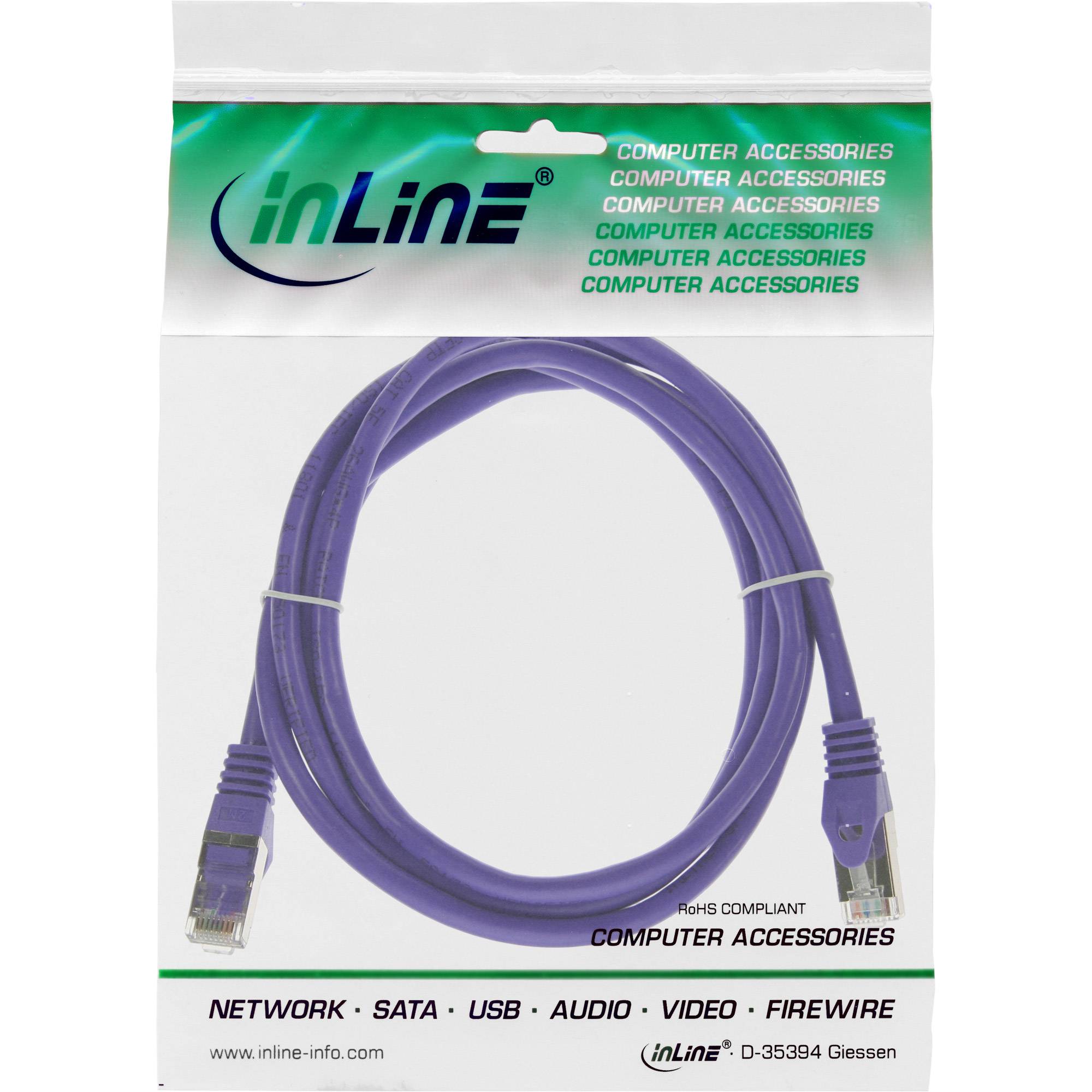 INLINE - Patchkabel - SF/UTP - Cat.5e - violett - 3m
