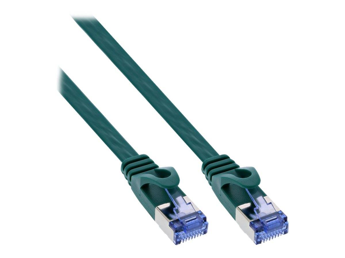 INLINE - Patchkabel flach - U/FTP - Cat.6A - grün - 10m