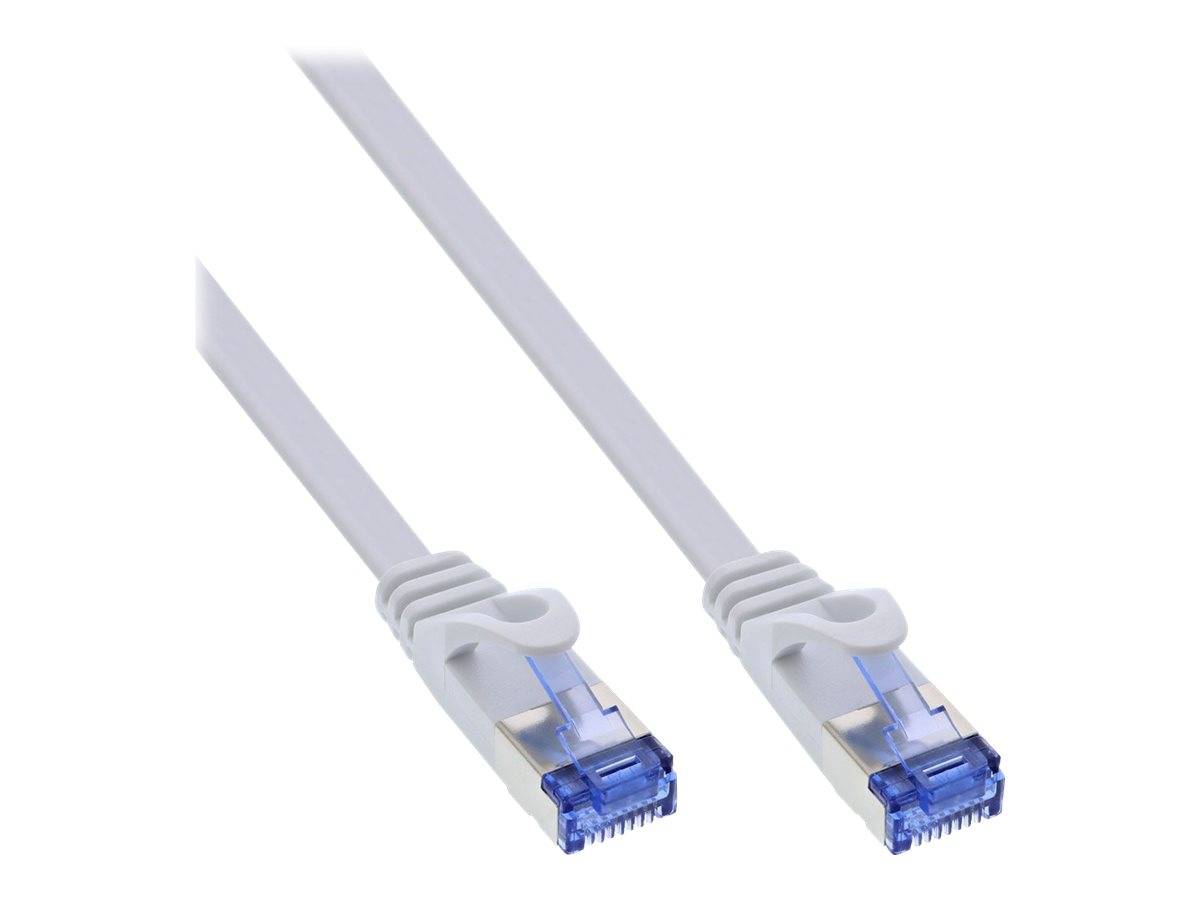 INLINE - Patchkabel flach - U/FTP - Cat.6A - weiß - 5m
