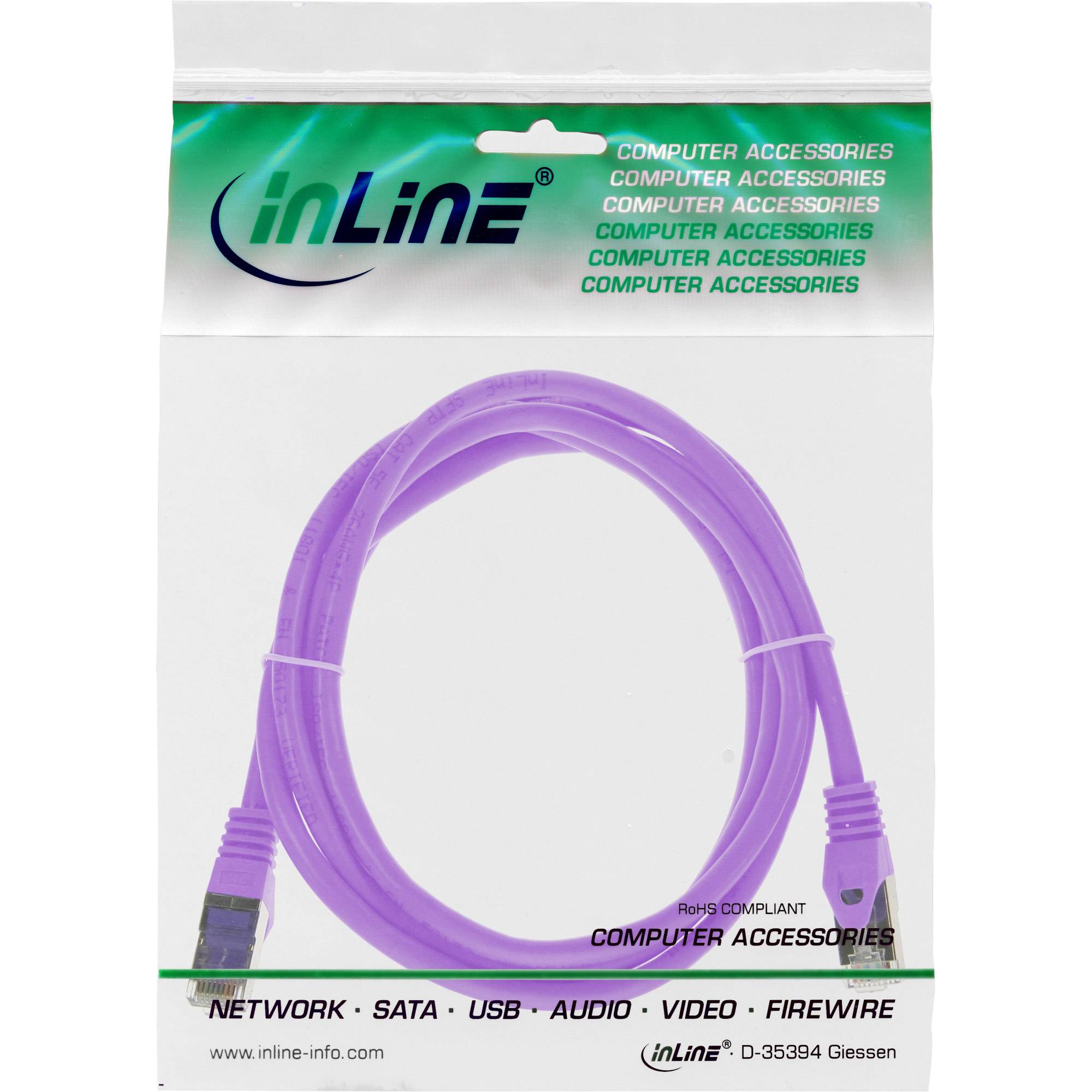 INLINE - Patchkabel - SF/UTP - Cat.5e - violett - 3m