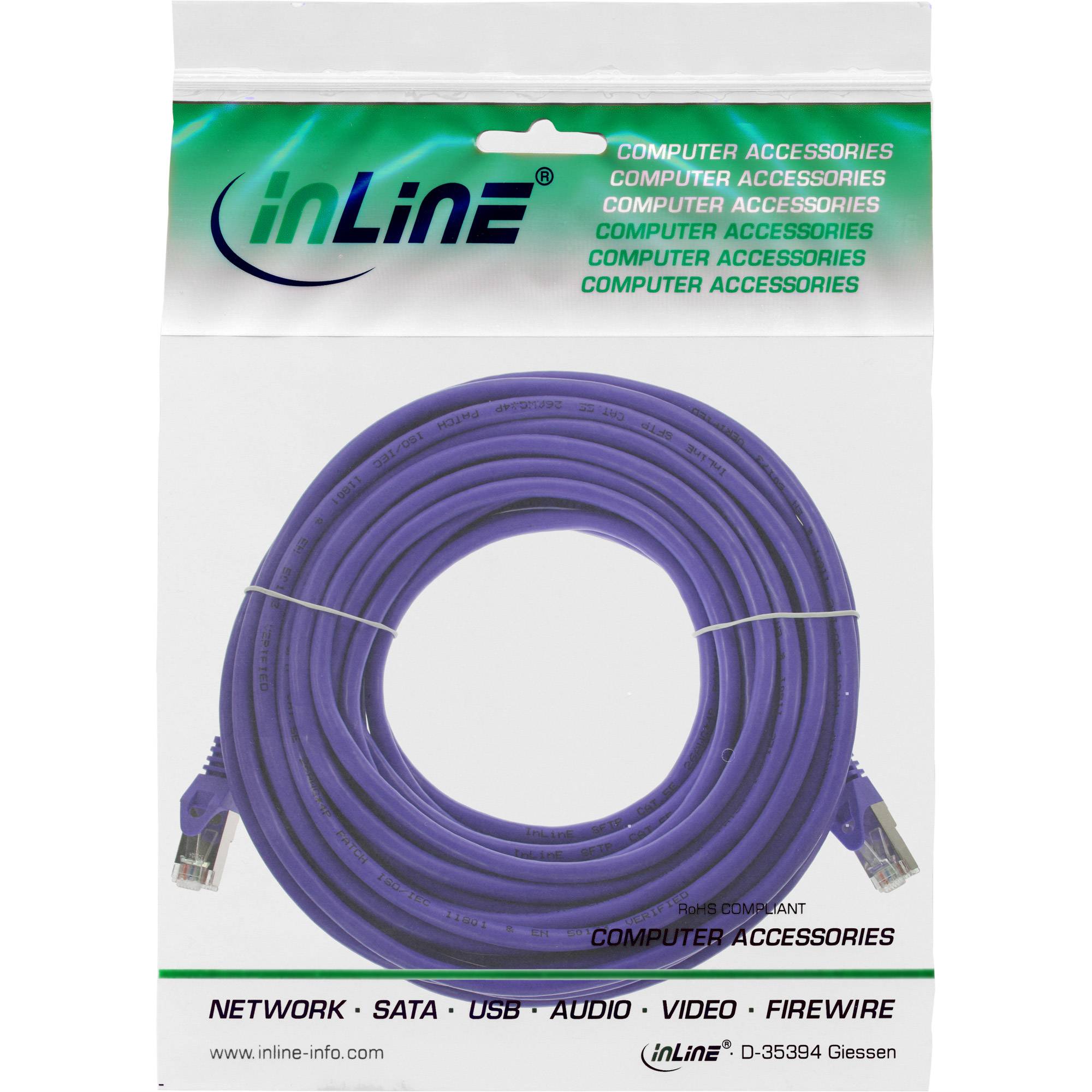 INLINE - Patchkabel - SF/UTP - Cat.5e - violett - 10m