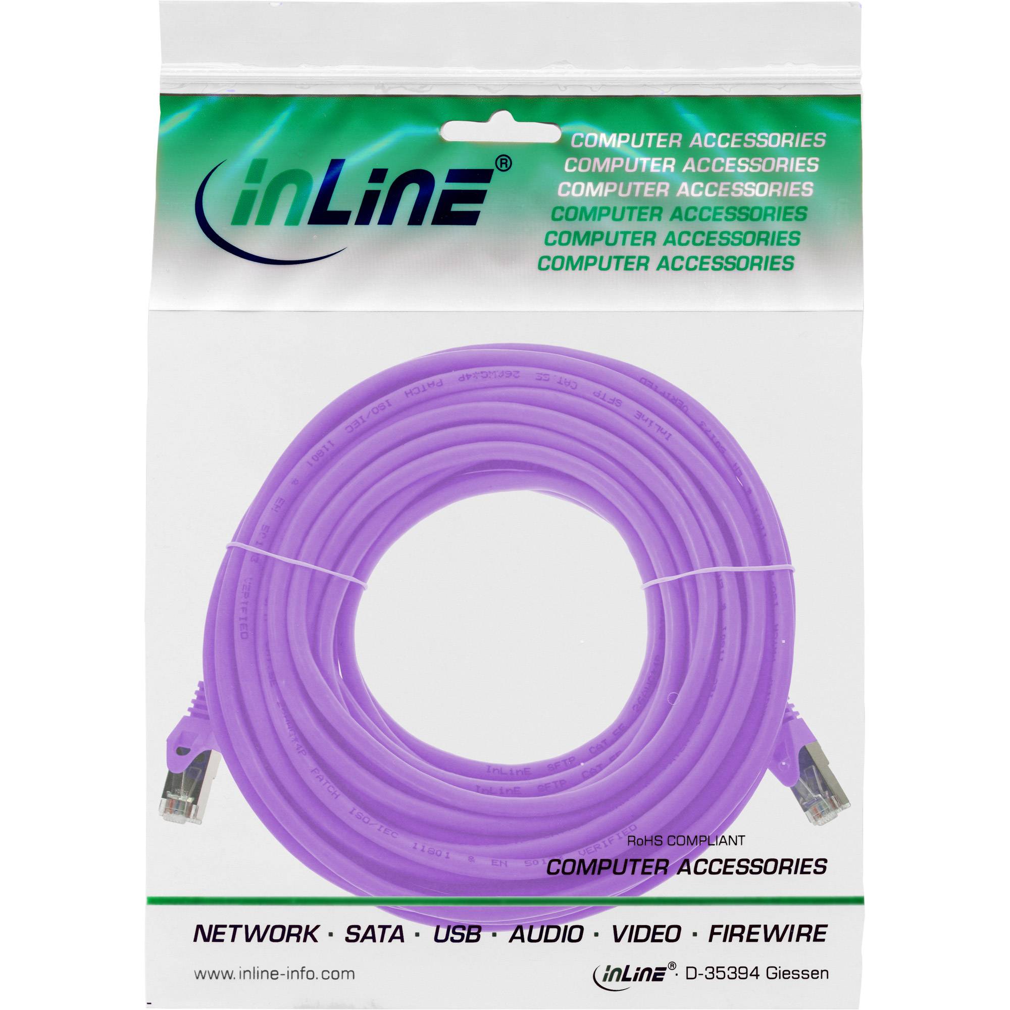 INLINE - Patchkabel - SF/UTP - Cat.5e - violett - 10m