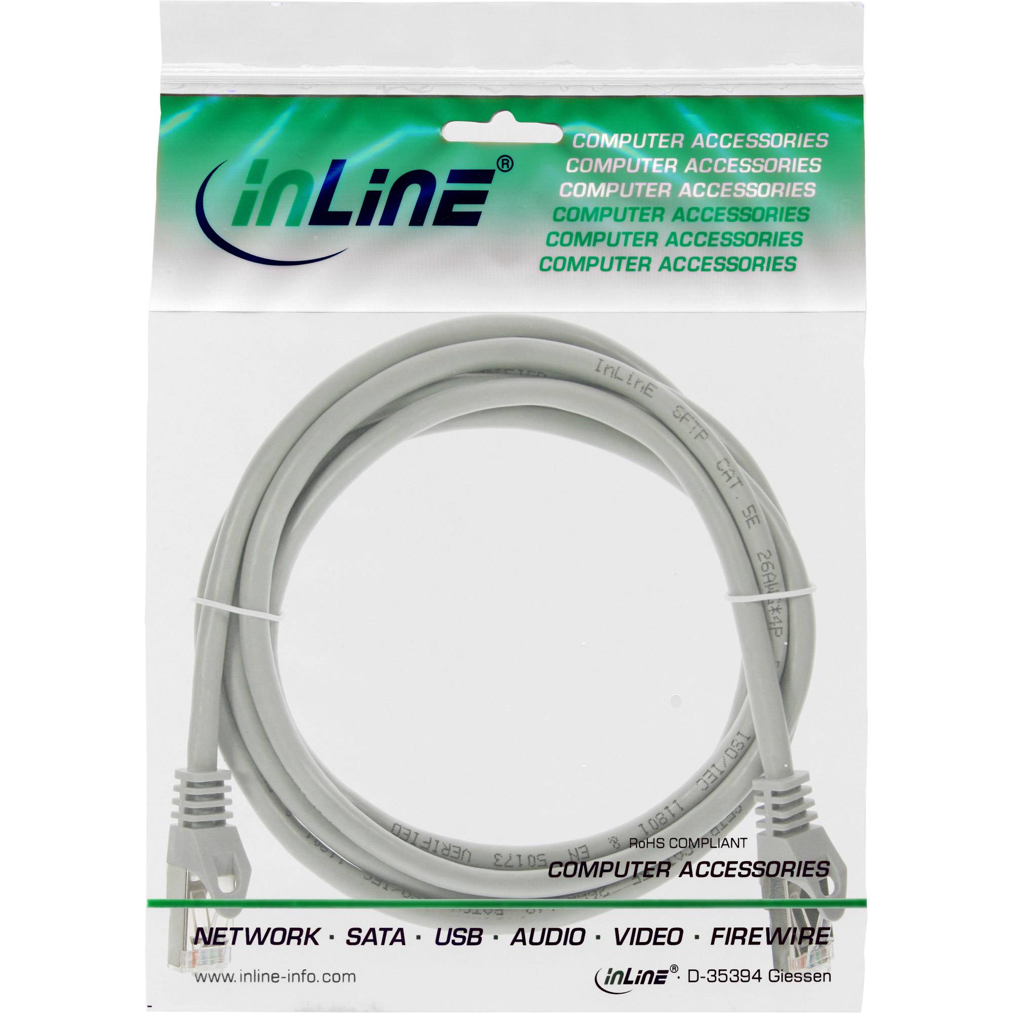 INLINE - Patchkabel - SF/UTP - Cat.5e - grau - 1m
