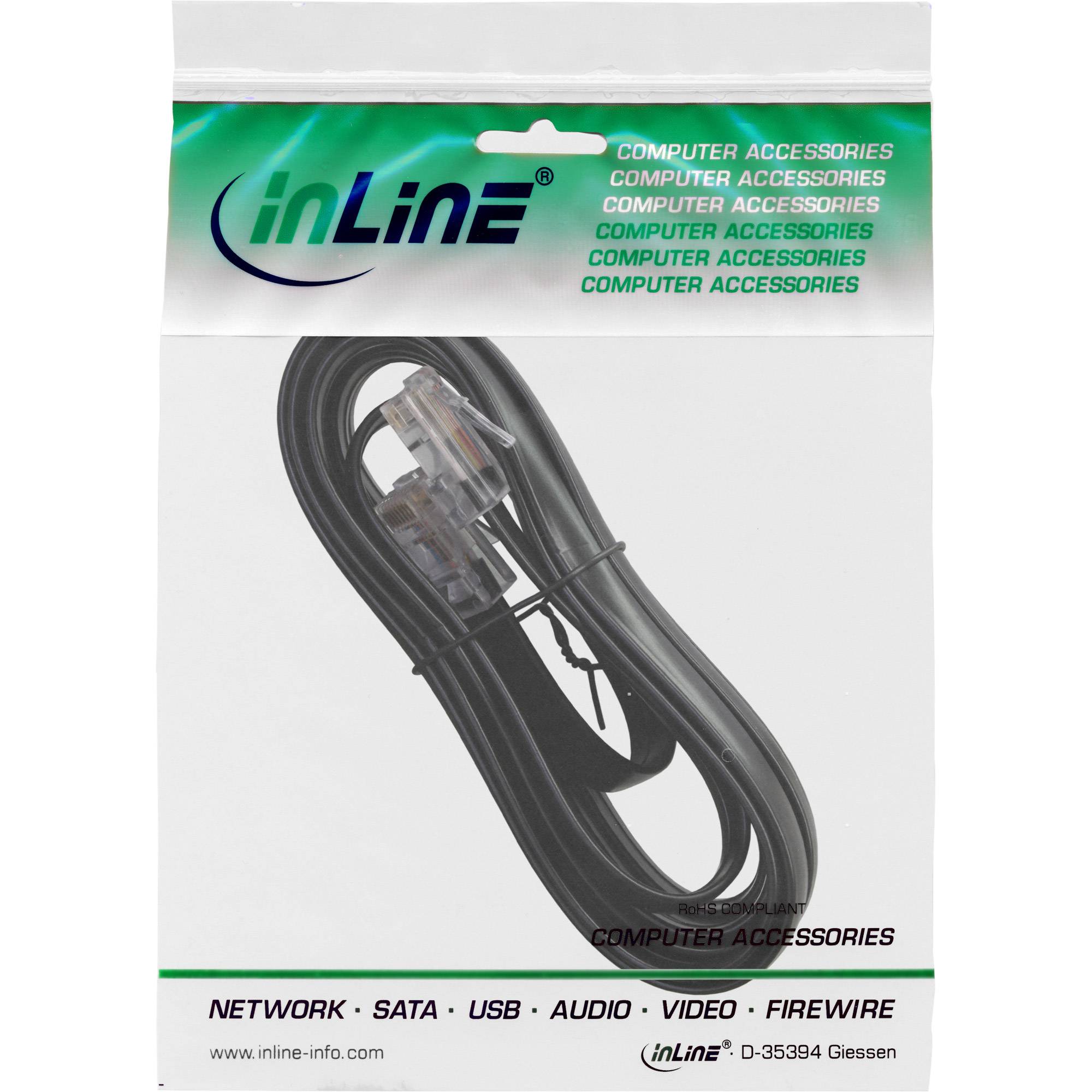INLINE - ISDN Anschlusskabel - RJ45 Stecker/Stecker (8P8C) - 10m