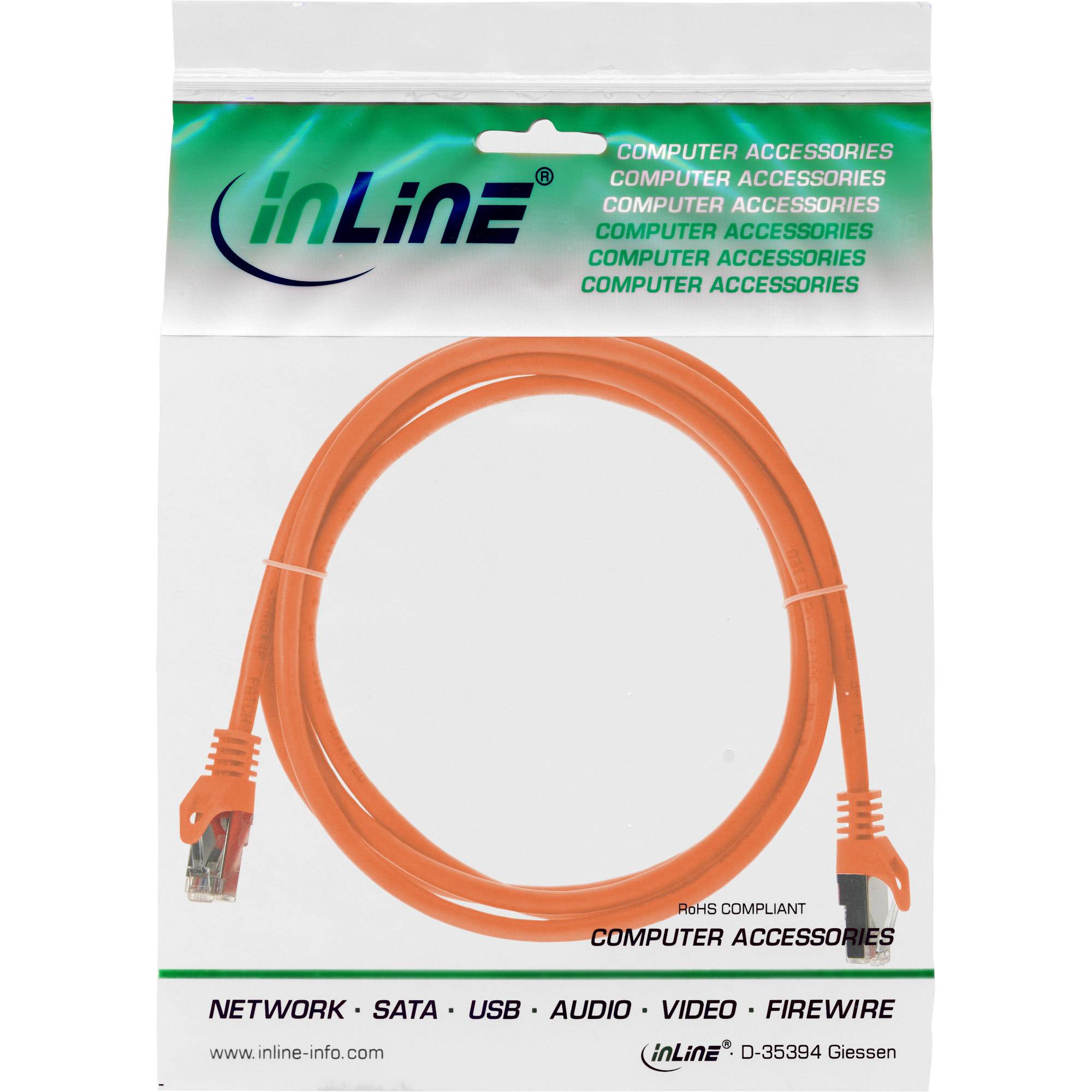 INLINE - Patchkabel - SF/UTP - Cat.5e - orange - 3m