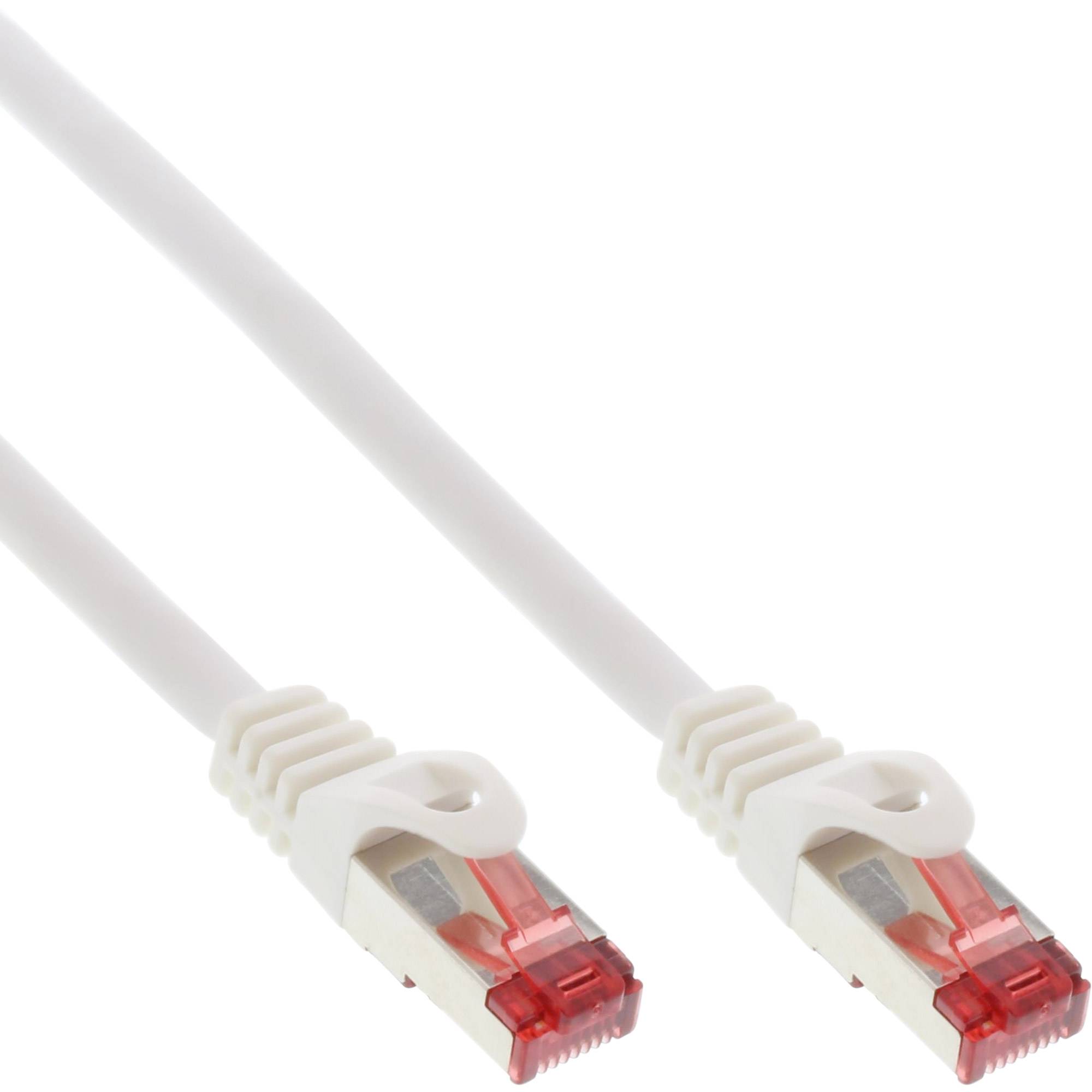INLINE - Patchkabel - S/FTP (PiMf) - Cat.6 - halogenfrei - Kupfer - weiß - 3m