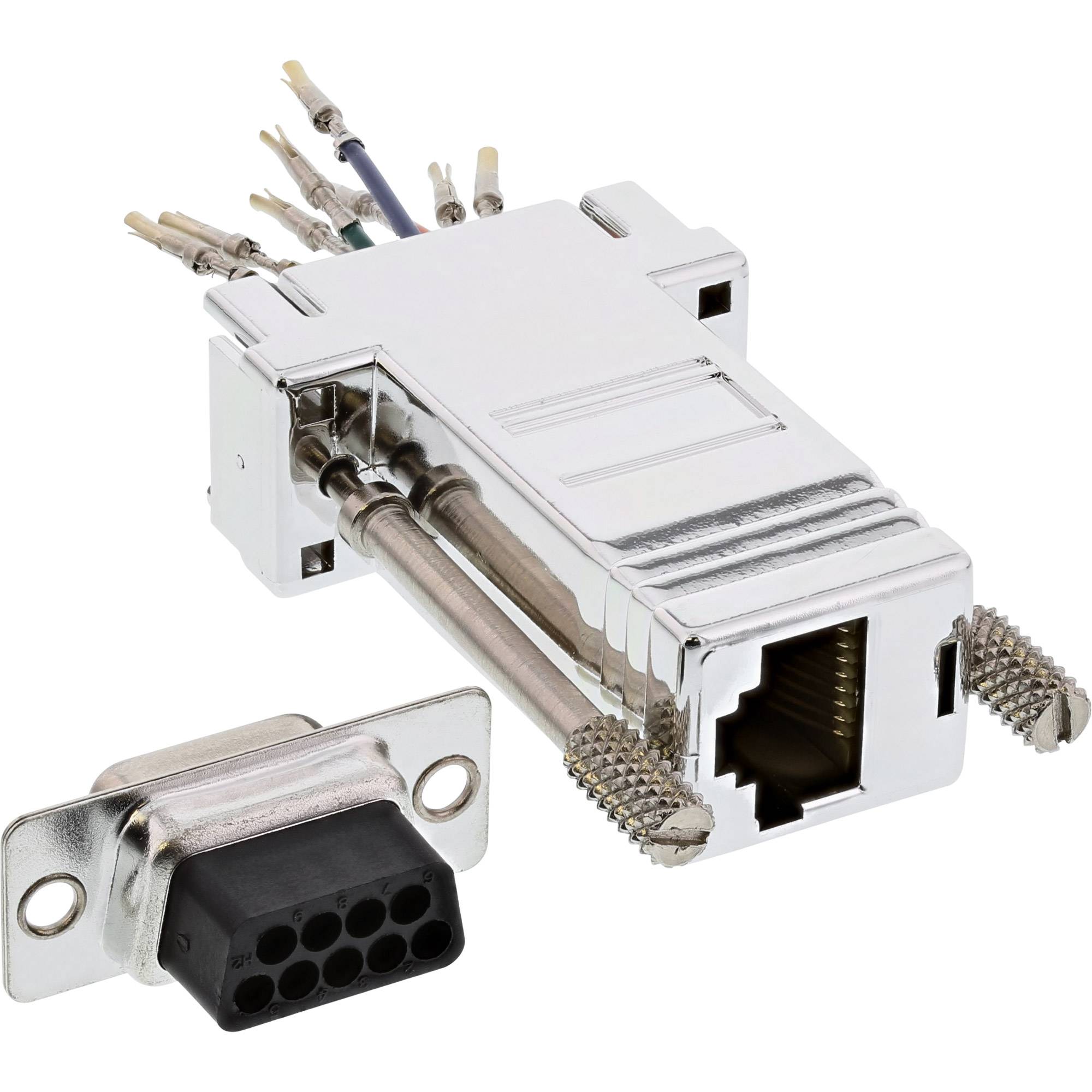 INLINE - Adapter - 9pol Sub D Buchse an RJ45 Buchse - metallisiert