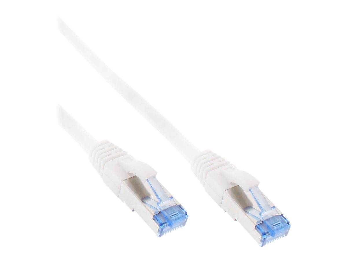 INLINE - Patchkabel - S/FTP (PiMf) - Cat.6A - halogenfrei - weiß - 15m