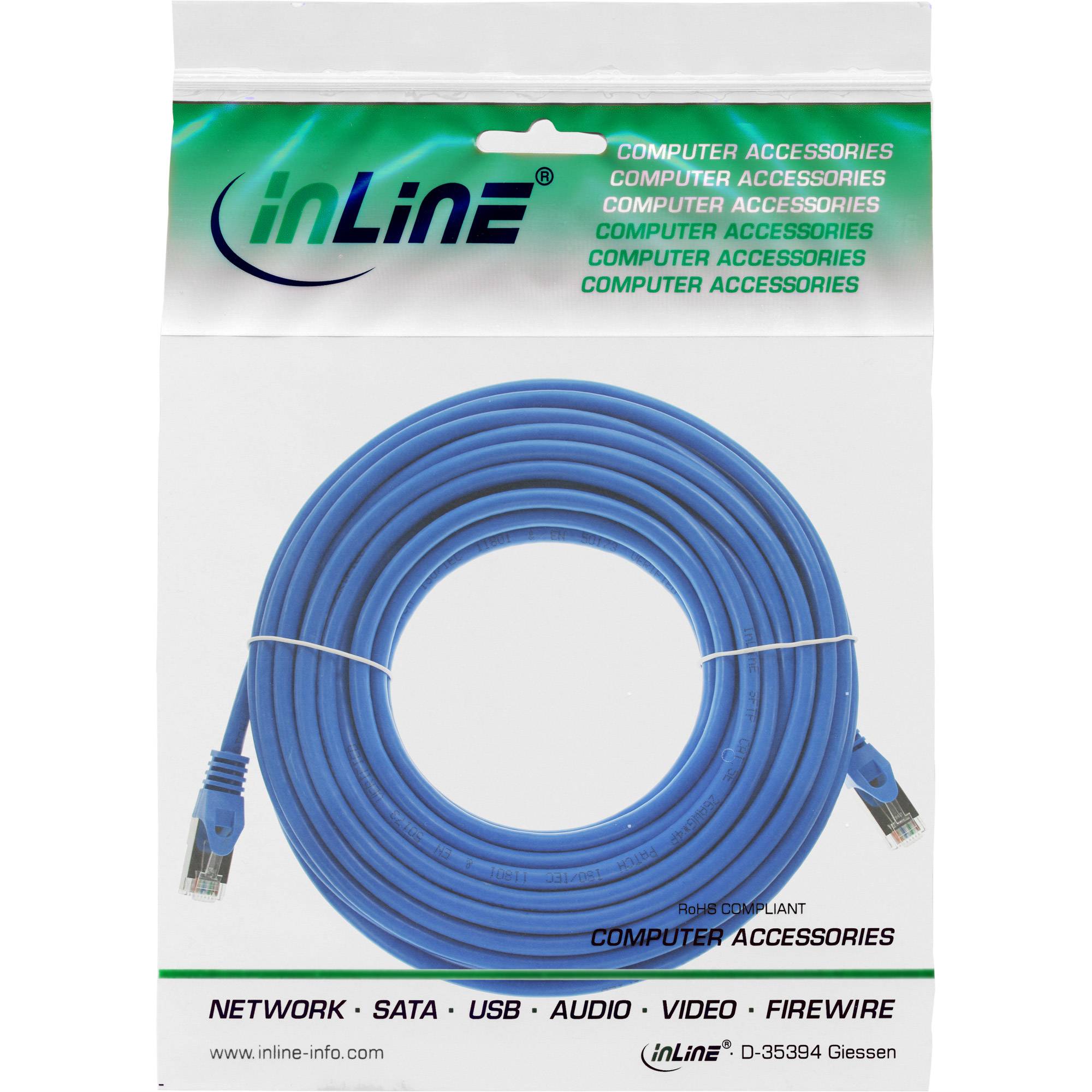INLINE - Patchkabel - SF/UTP - Cat.5e - blau - 25m