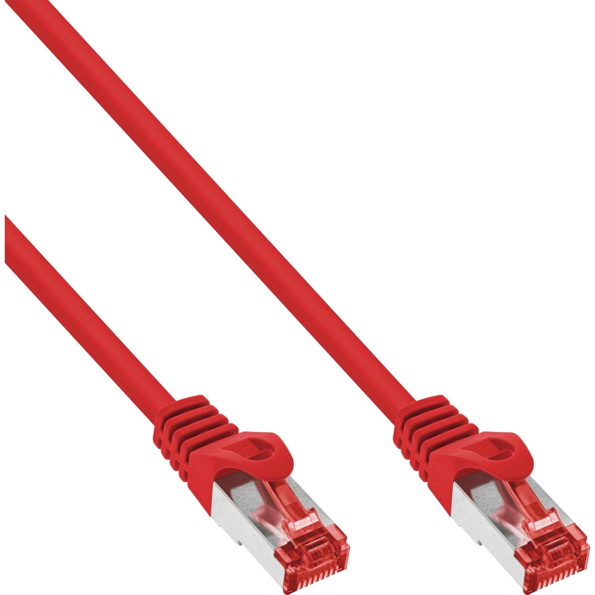 INLINE - Patchkabel - S/FTP (PiMf) - Cat.6 - 250MHz - PVC - Kupfer - rot - 30m