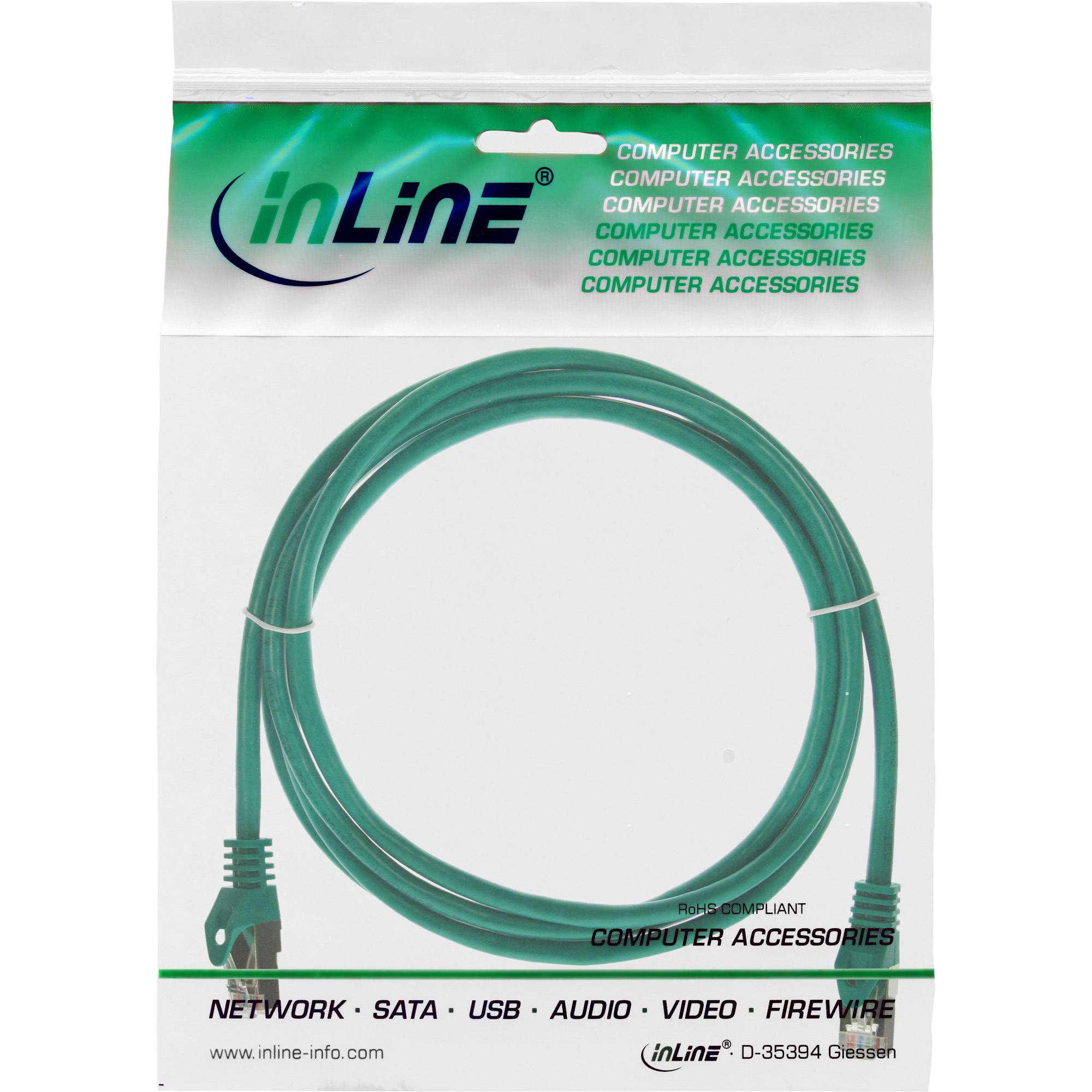 INLINE - Patchkabel - SF/UTP - Cat.5e - grün - 1m