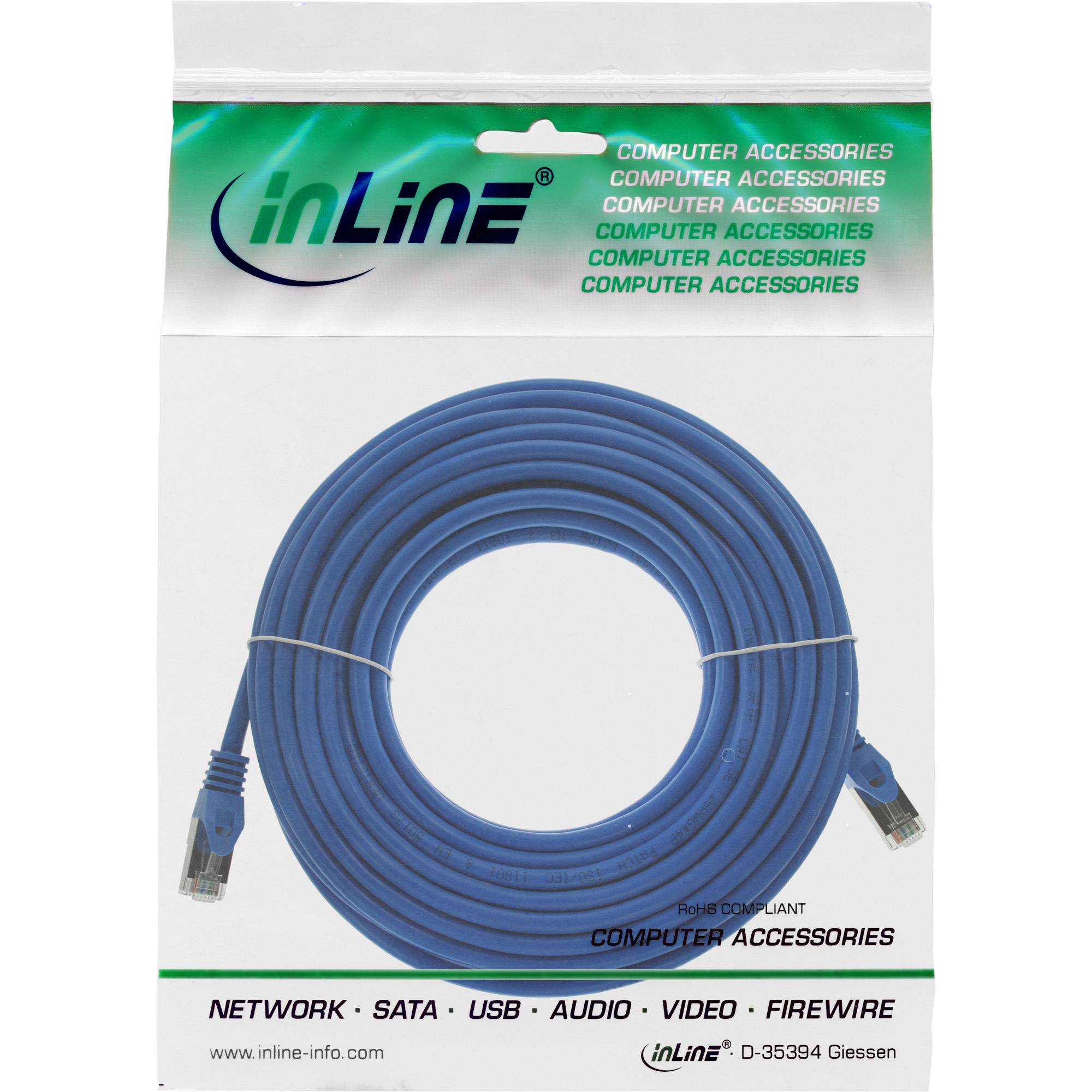 INLINE - Patchkabel - SF/UTP - Cat.5e - blau - 25m