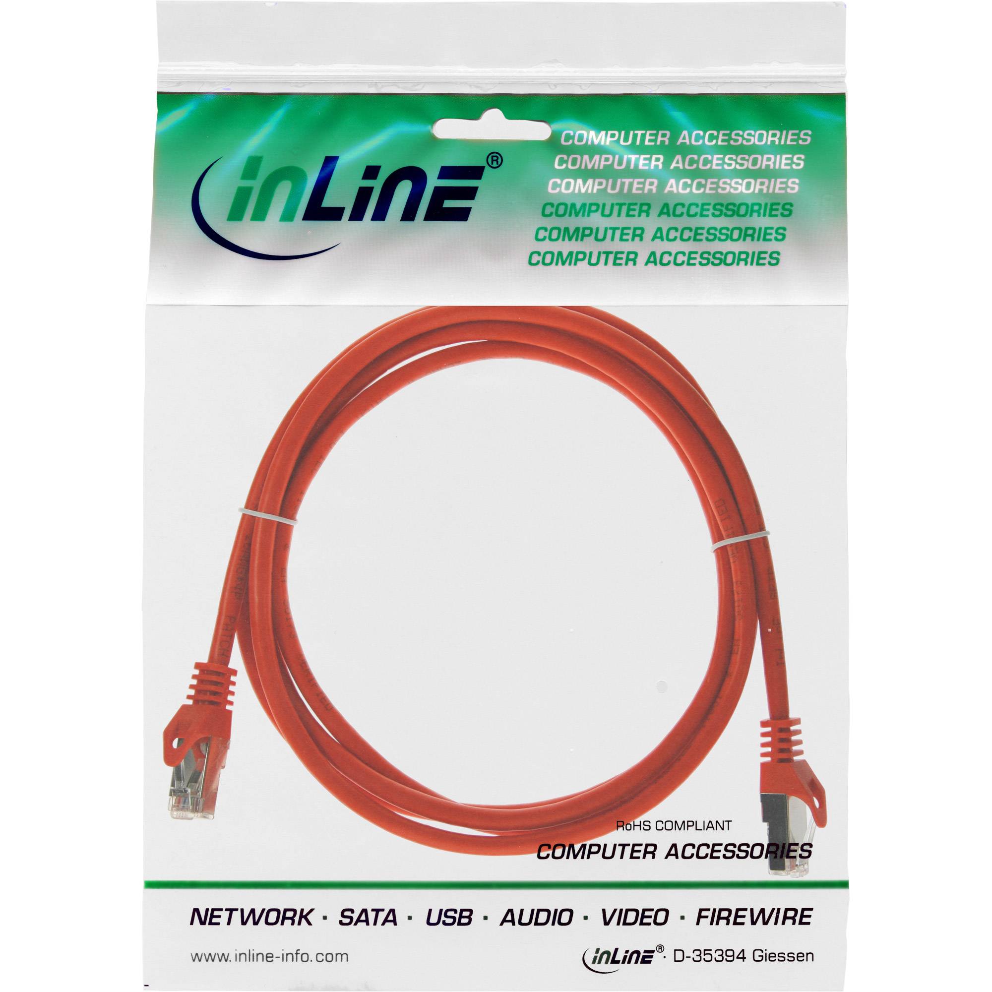 INLINE - Patchkabel - SF/UTP - Cat.5e - orange - 0,25m