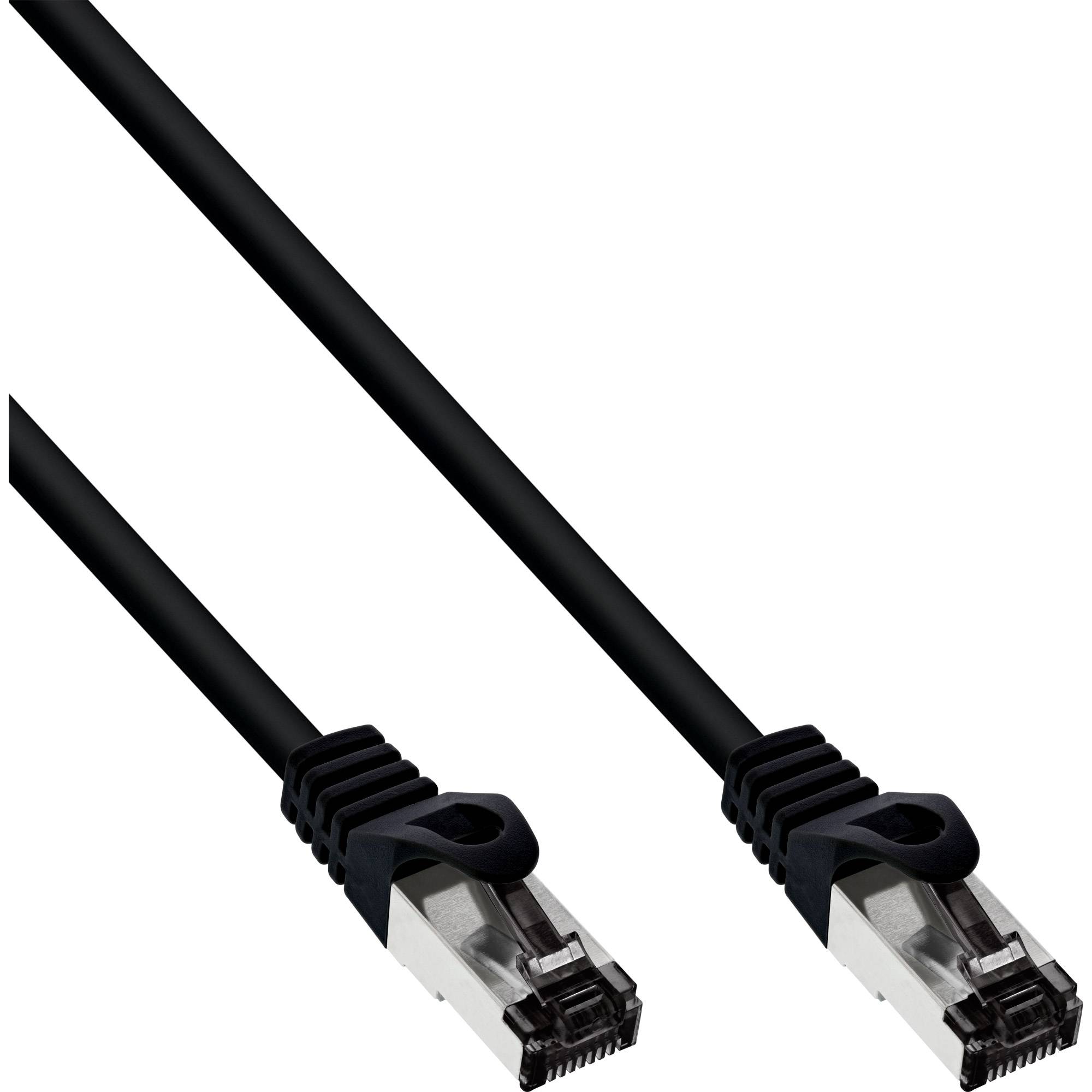 INLINE - Patchkabel - S/FTP (PiMf) - Cat.8.1 - 2000MHz - halogenfrei - schwarz - 0,3m
