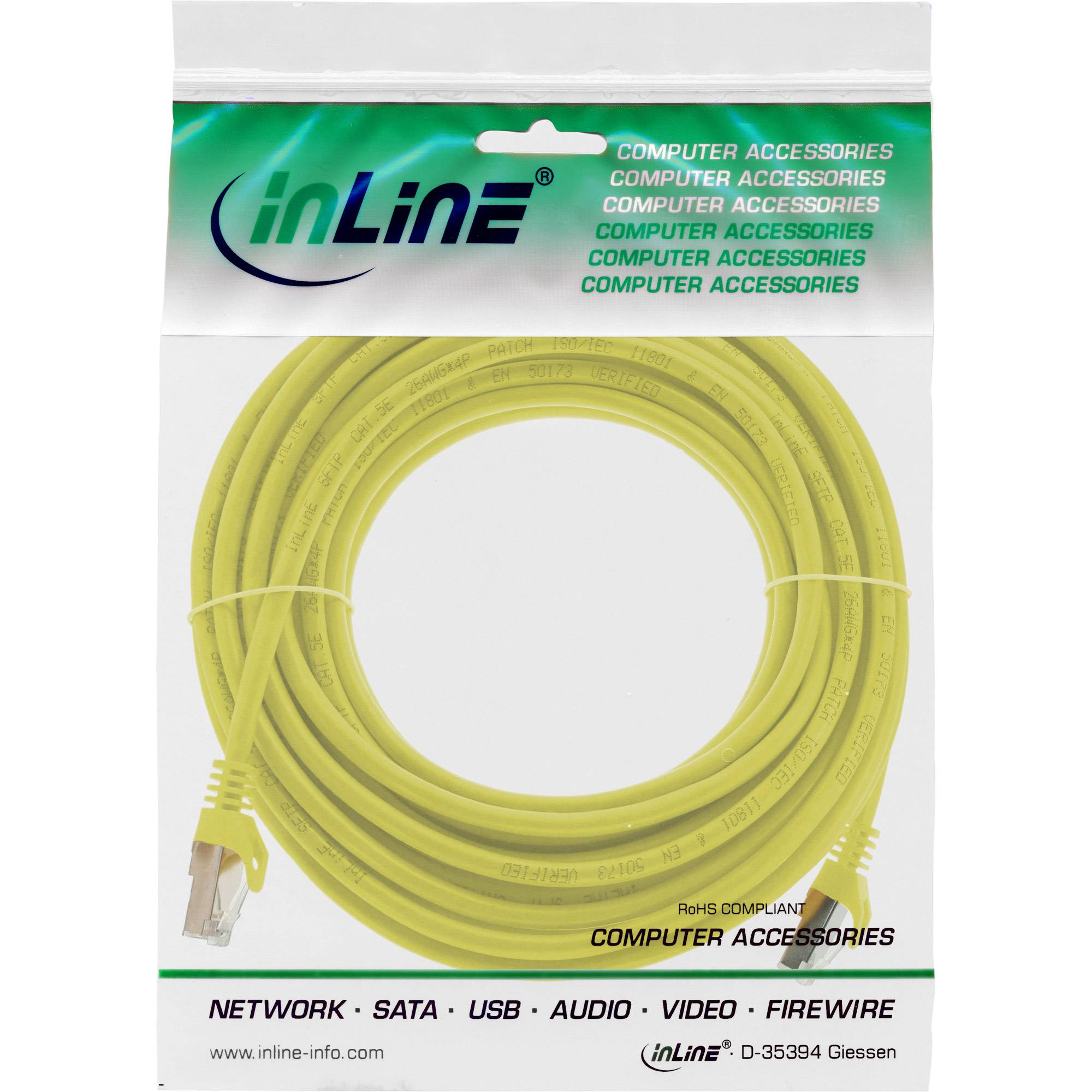INLINE - Patchkabel - F/UTP - Cat.5e - gelb - 10m